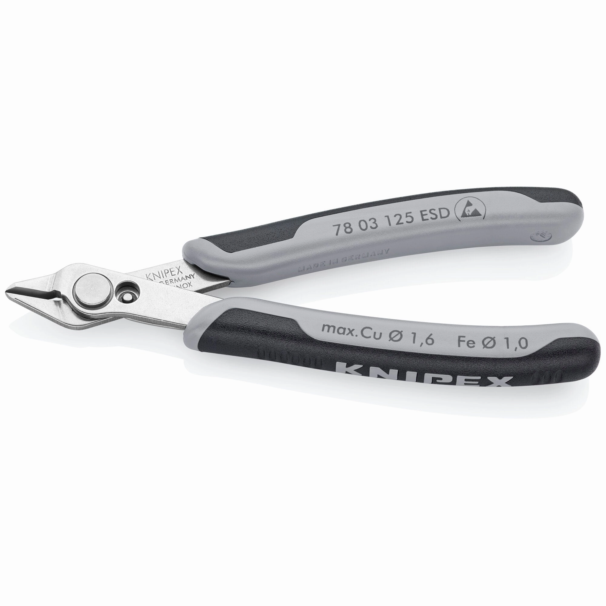 Knipex 78 03 125 ESD 5" Electronics Super Knips-ESD Handles