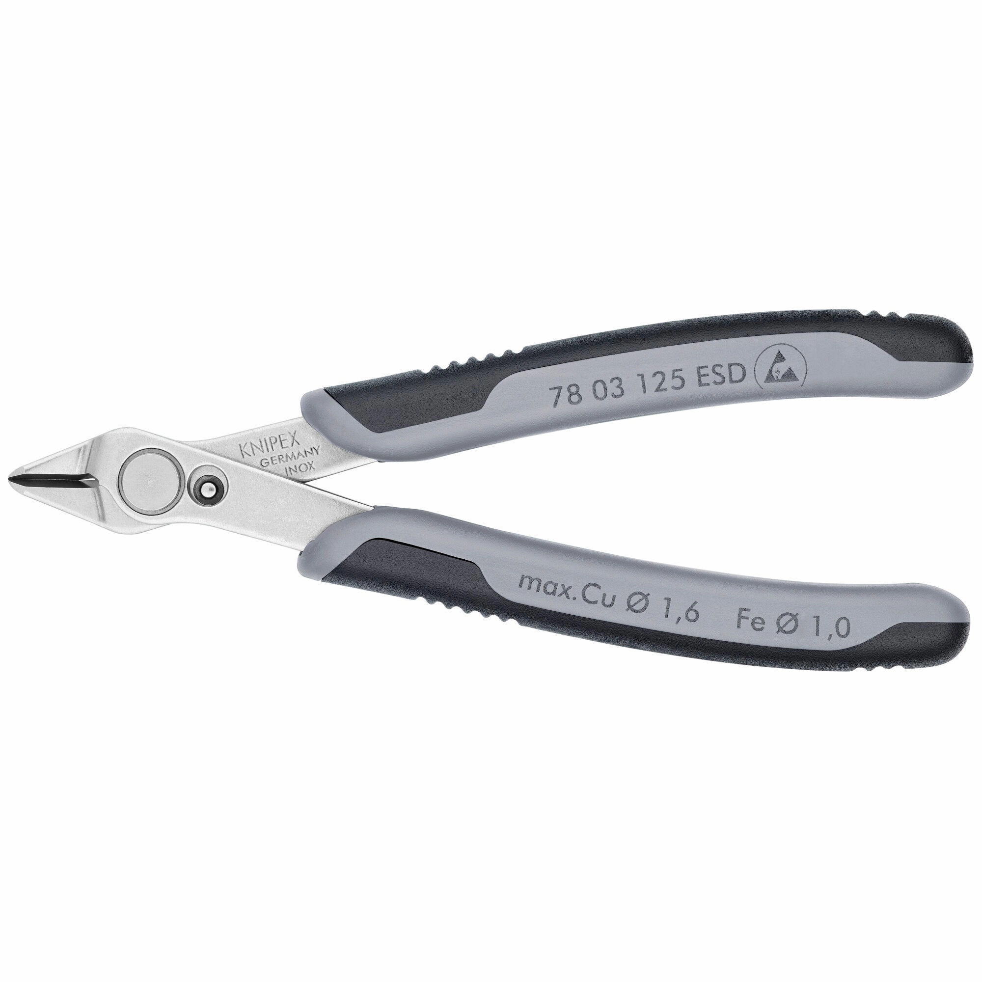 Knipex 78 03 125 ESD 5" Electronics Super Knips-ESD Handles