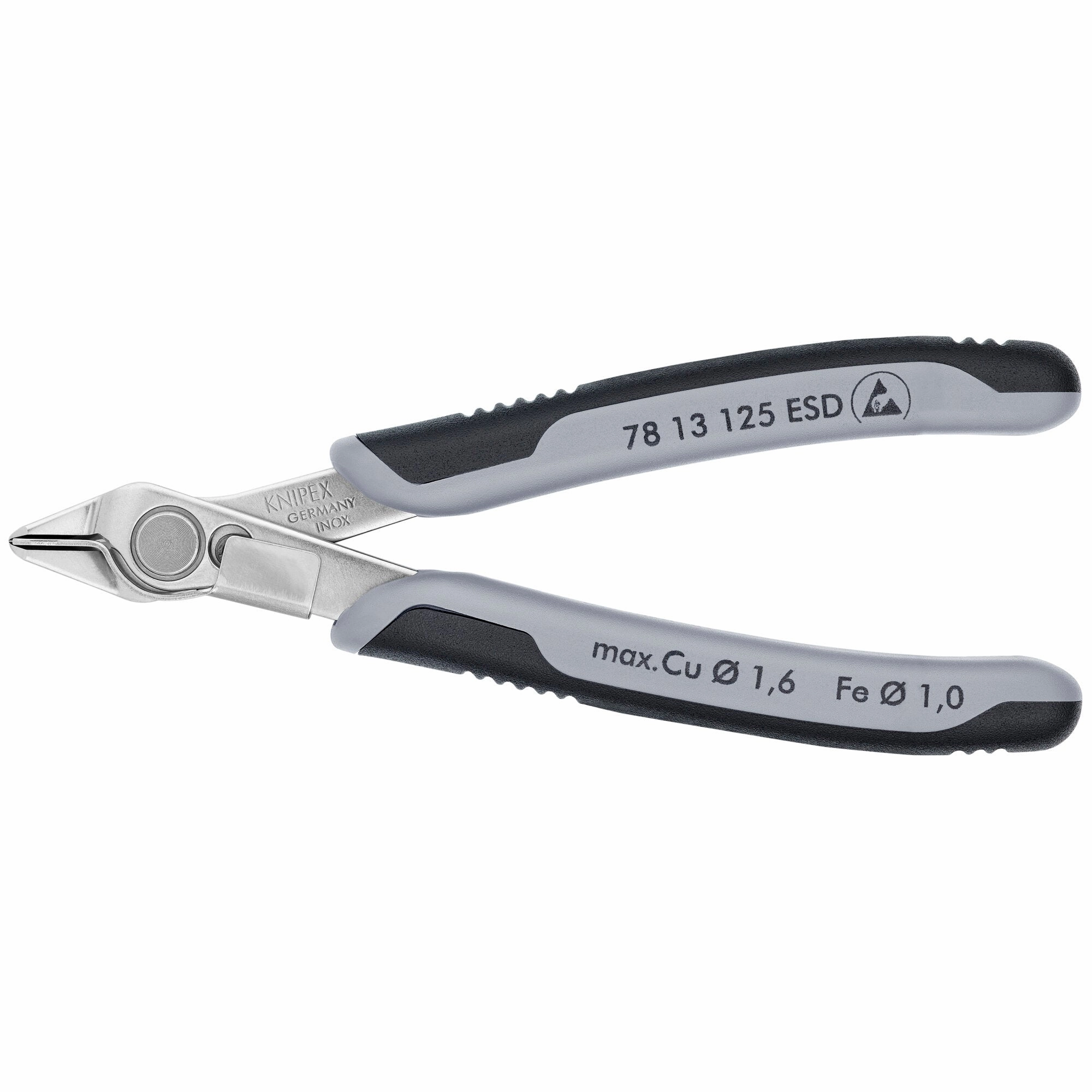 Knipex 78 13 125 ESD 5" Electronics Super Knips-ESD Handles