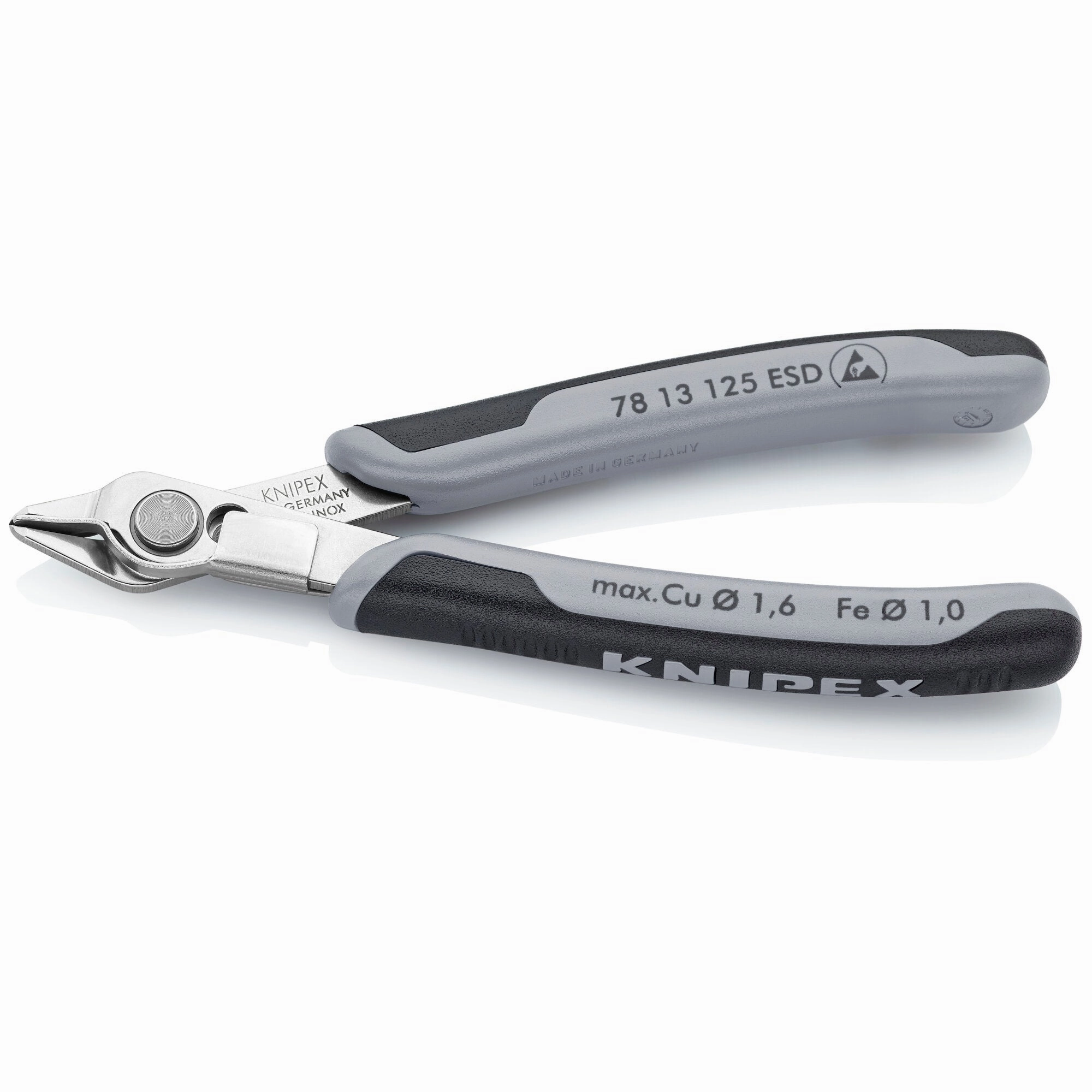 Knipex 78 13 125 ESD 5" Electronics Super Knips-ESD Handles