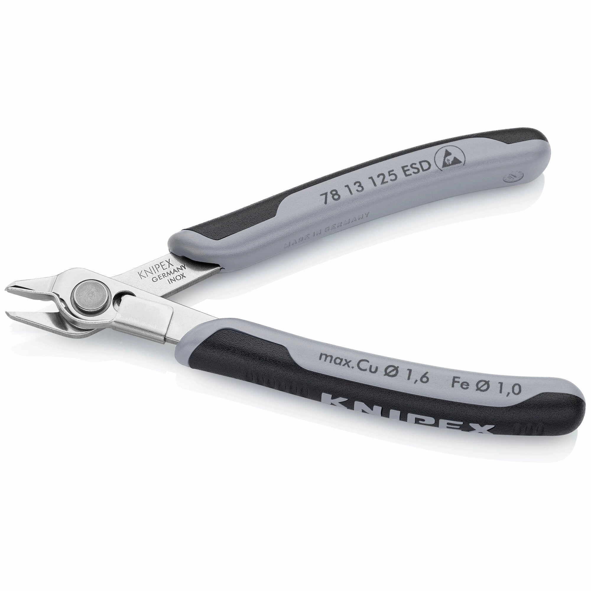 Knipex 78 13 125 ESD 5" Electronics Super Knips-ESD Handles