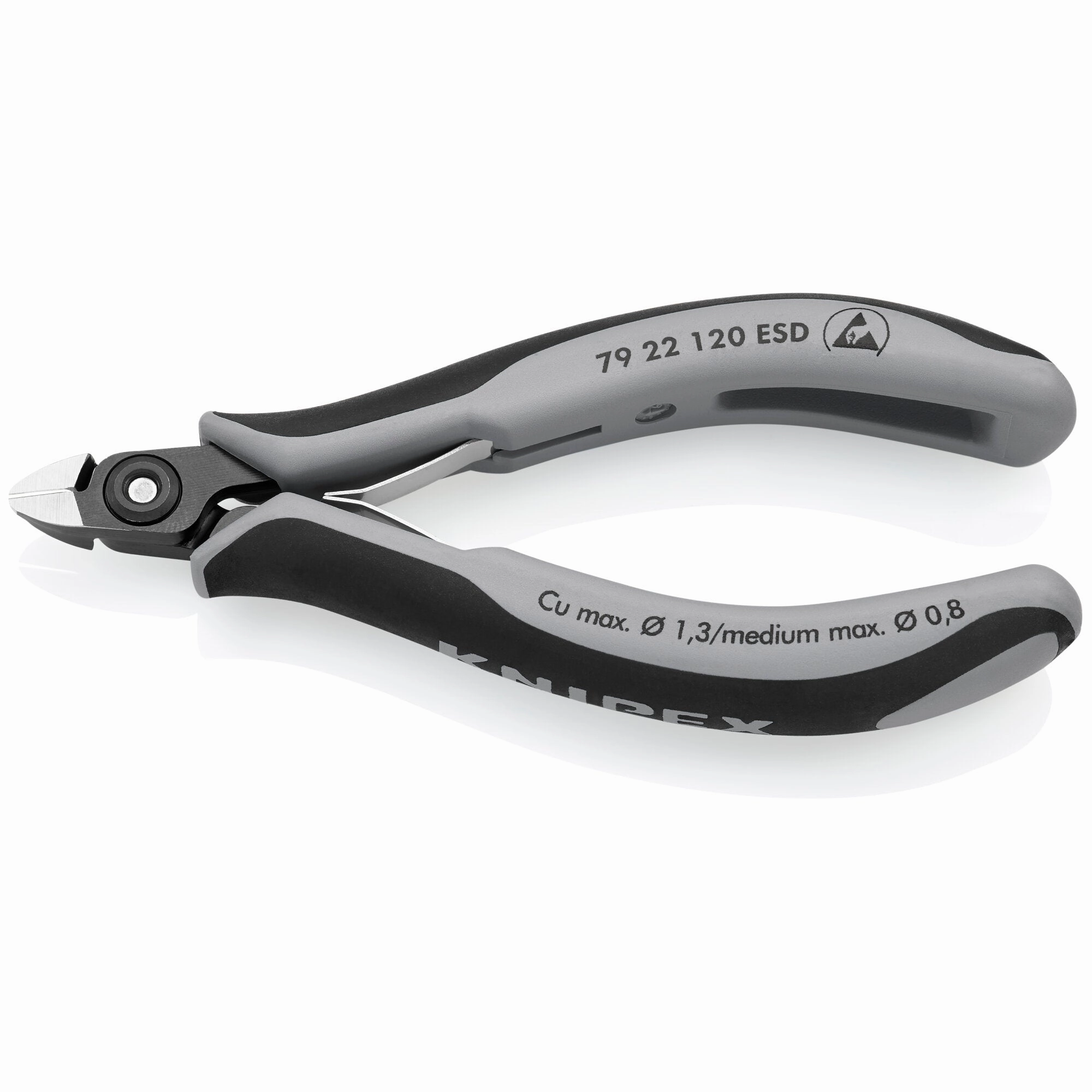Knipex 79 22 120 ESD 4 3/4" Electronics Diagonal Cutters-ESD Handles