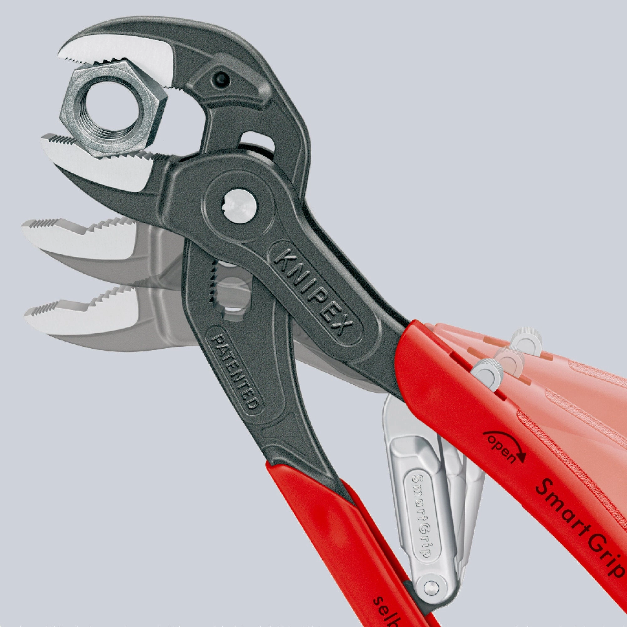 Knipex 85 01 250 US 10" SmartGrip Water Pump Pliers with Automatic Adjustment