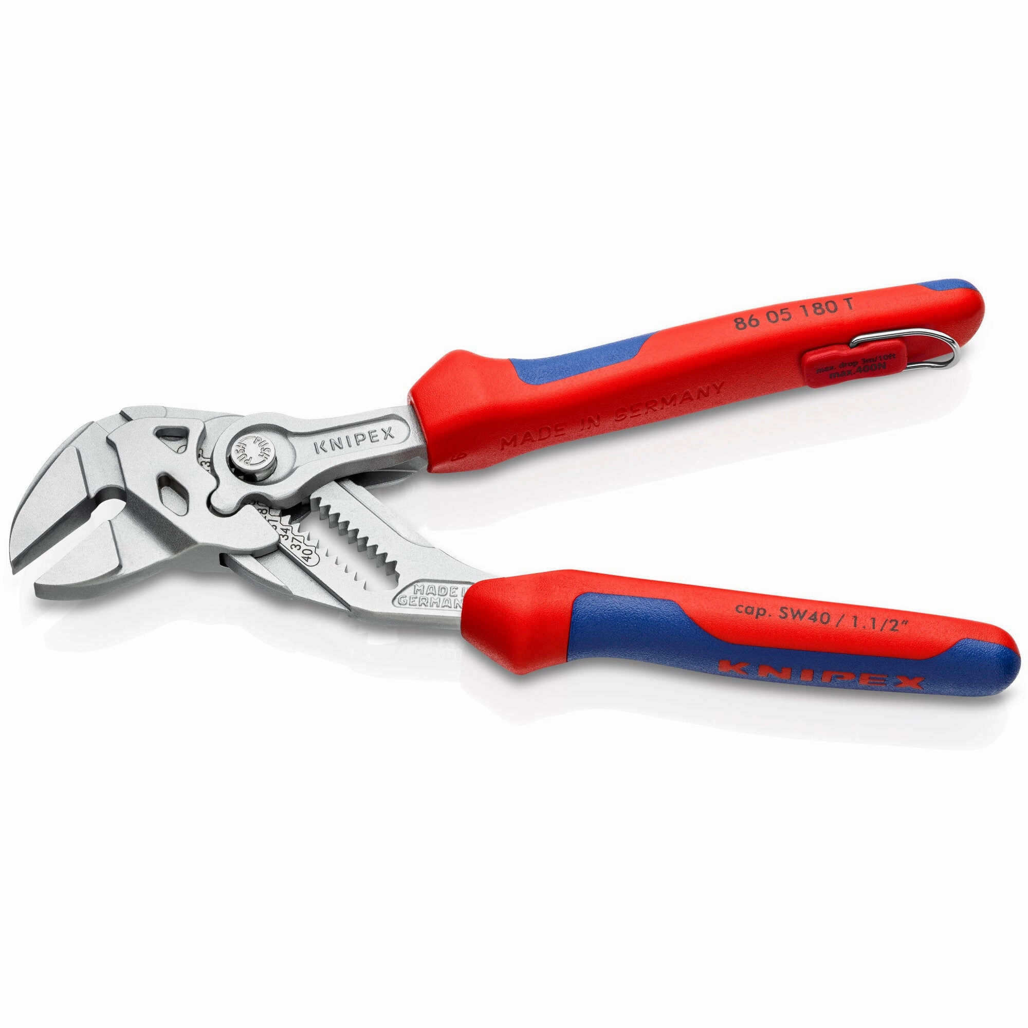 Knipex 86 05 180 T BKA 7 1/4" Pliers Wrench-Tethered Attachment