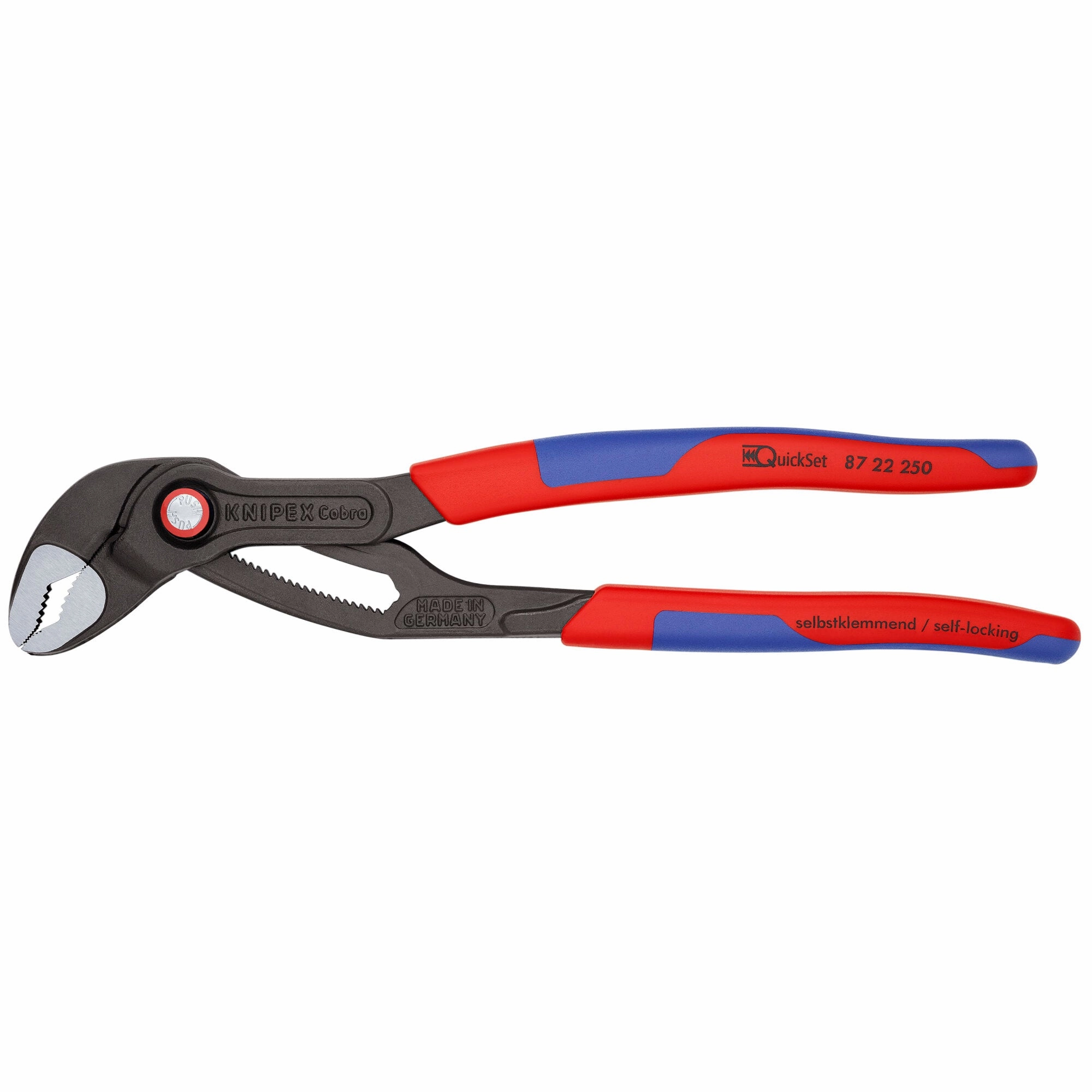 Knipex 87 22 250 SBA 10" Cobra QuickSet Water Pump Pliers