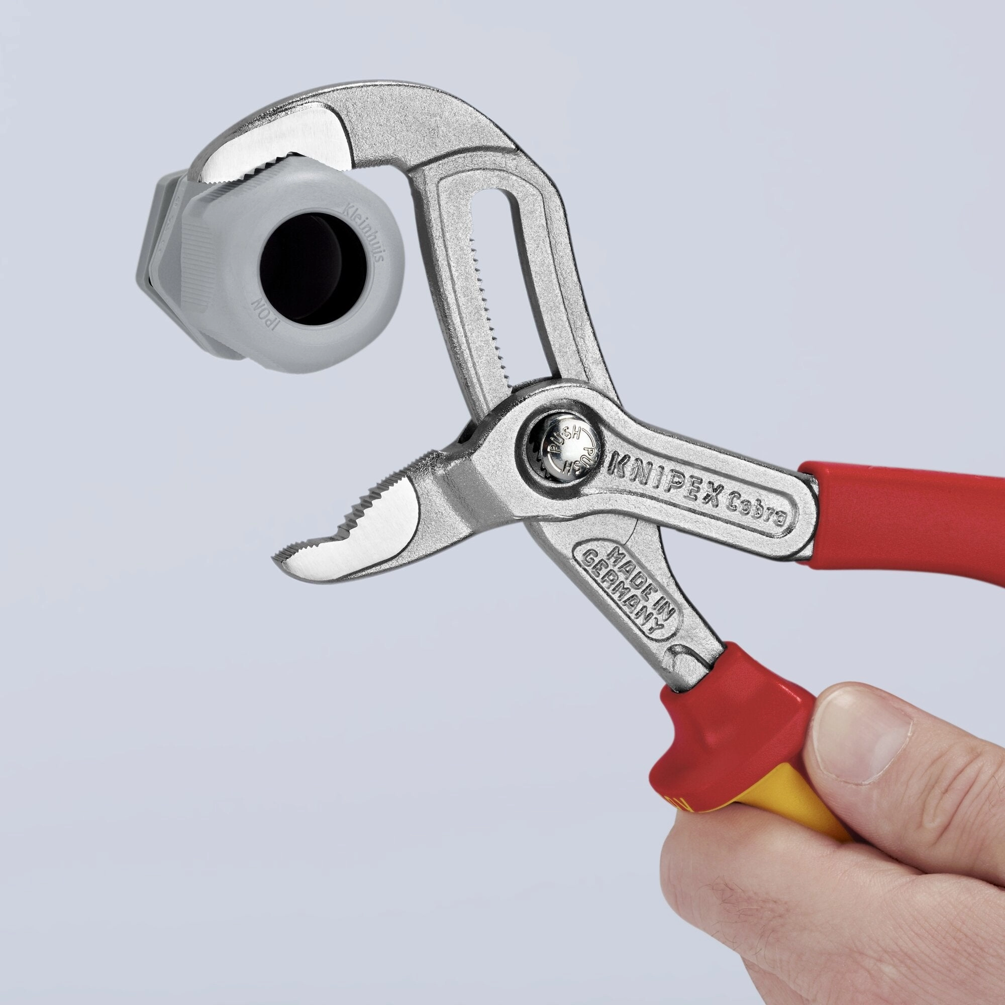 Knipex 87 26 250 T 10" Cobra High-Tech Water Pump Pliers-1000V Insulated-Tethered Attachment