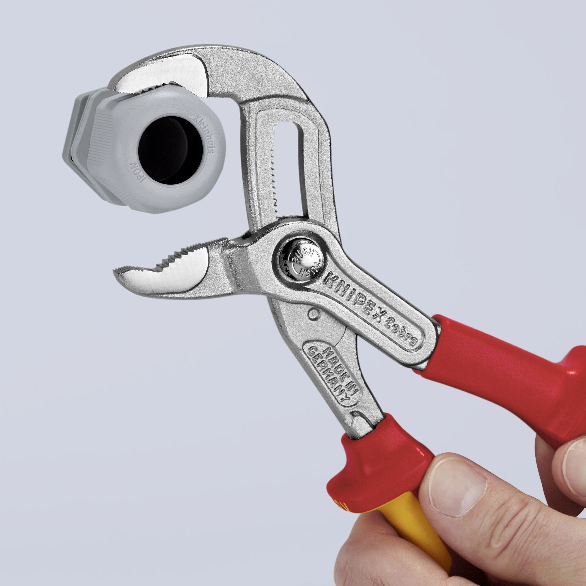 Knipex 87 26 250 T 10" Cobra High-Tech Water Pump Pliers-1000V Insulated-Tethered Attachment