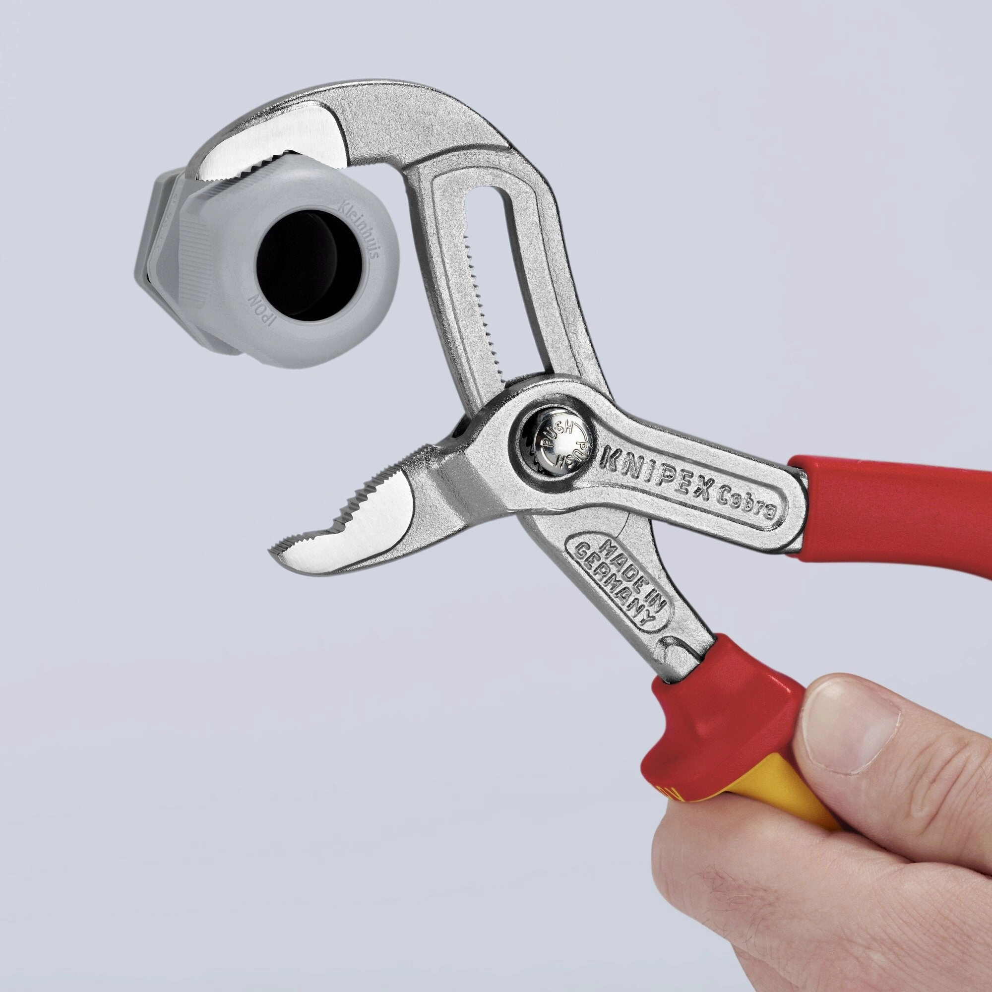 Knipex 87 26 250 T 10" Cobra High-Tech Water Pump Pliers-1000V Insulated-Tethered Attachment
