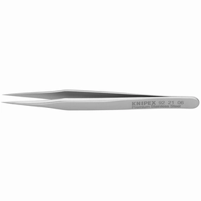 Knipex 92 21 06 3 1/4" Premium Stainless Steel Gripping Tweezers Needle-Point Tips
