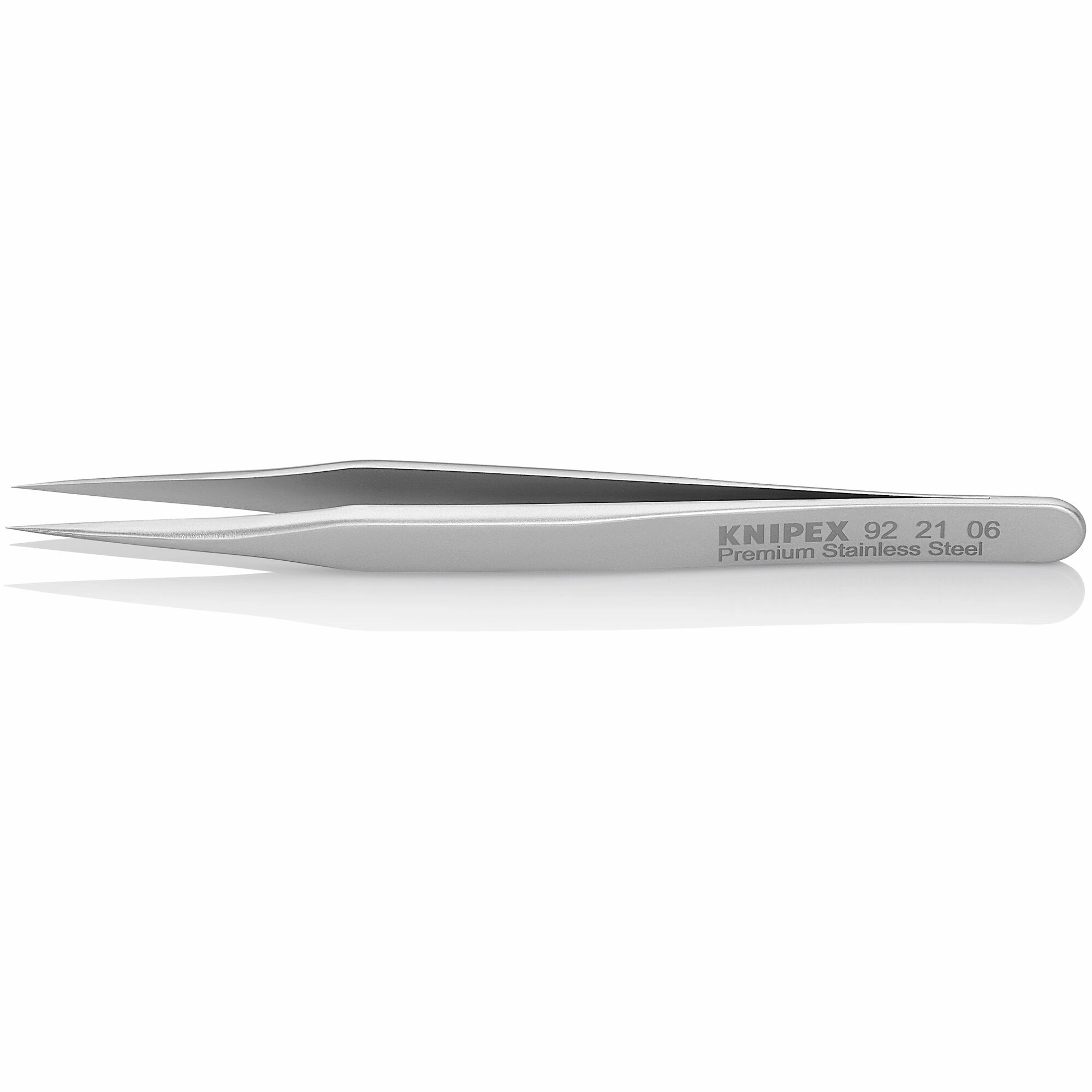 Knipex 92 21 06 3 1/4" Premium Stainless Steel Gripping Tweezers Needle-Point Tips