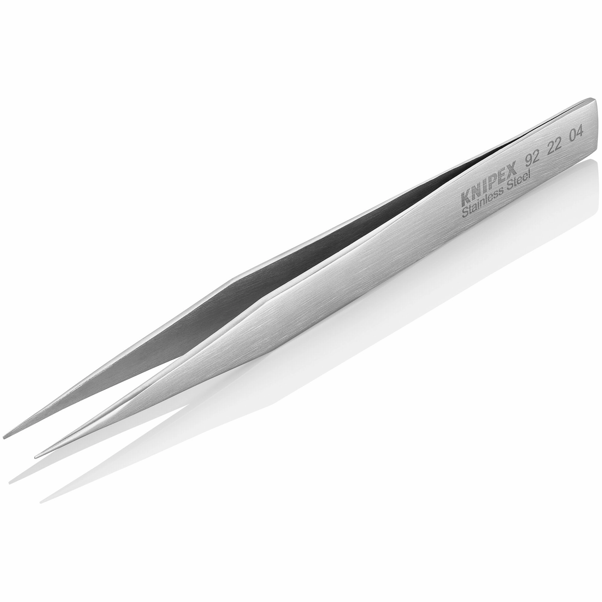 Knipex 92 22 04 5" Stainless Steel Gripping Tweezers-Pointed Tips