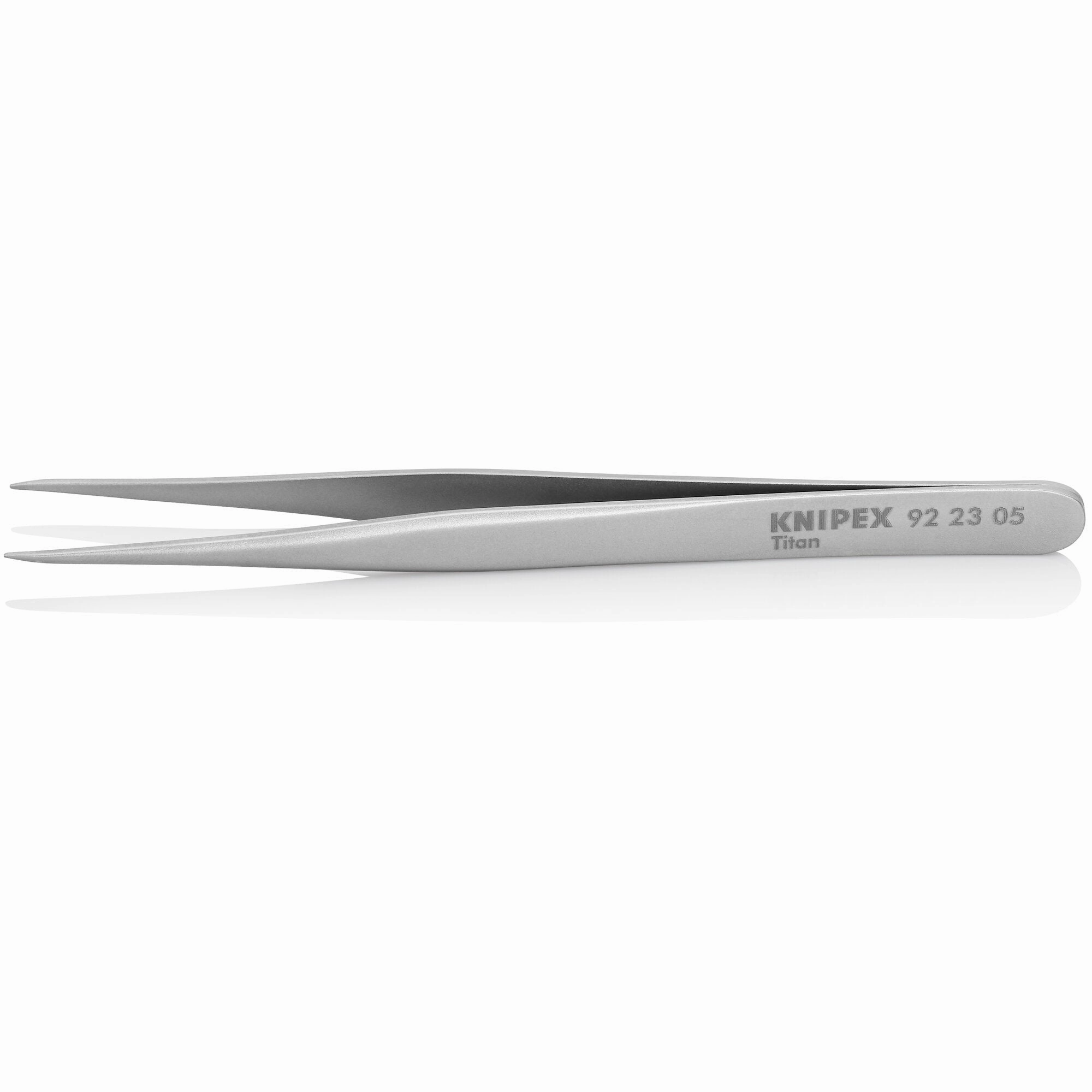 Knipex 92 23 05 4 3/4" Titanium Gripping Tweezers-Pointed Tips