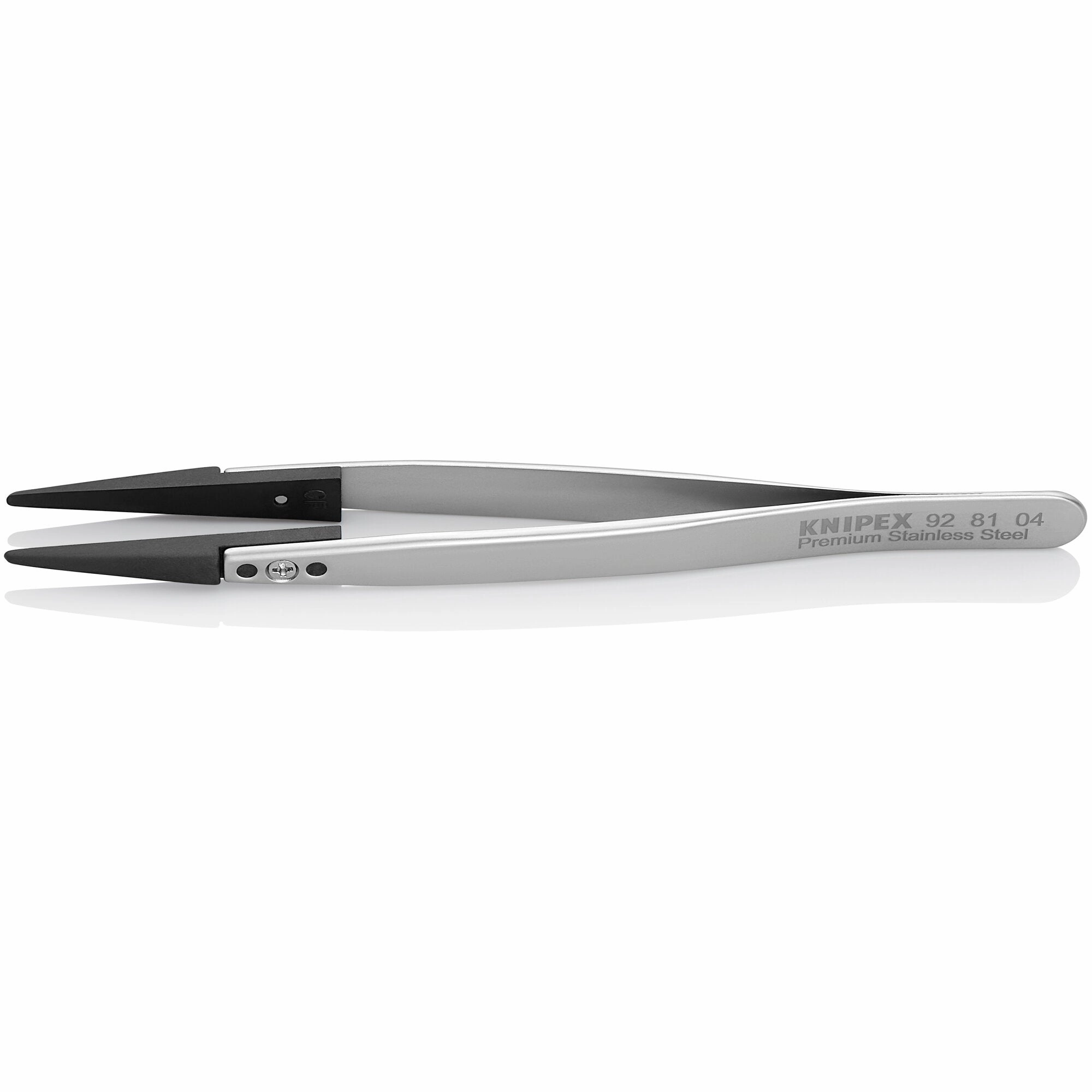 Knipex 92 81 04 5 1/4" Premium Stainless Steel Gripping Tweezers-Replaceable Tips