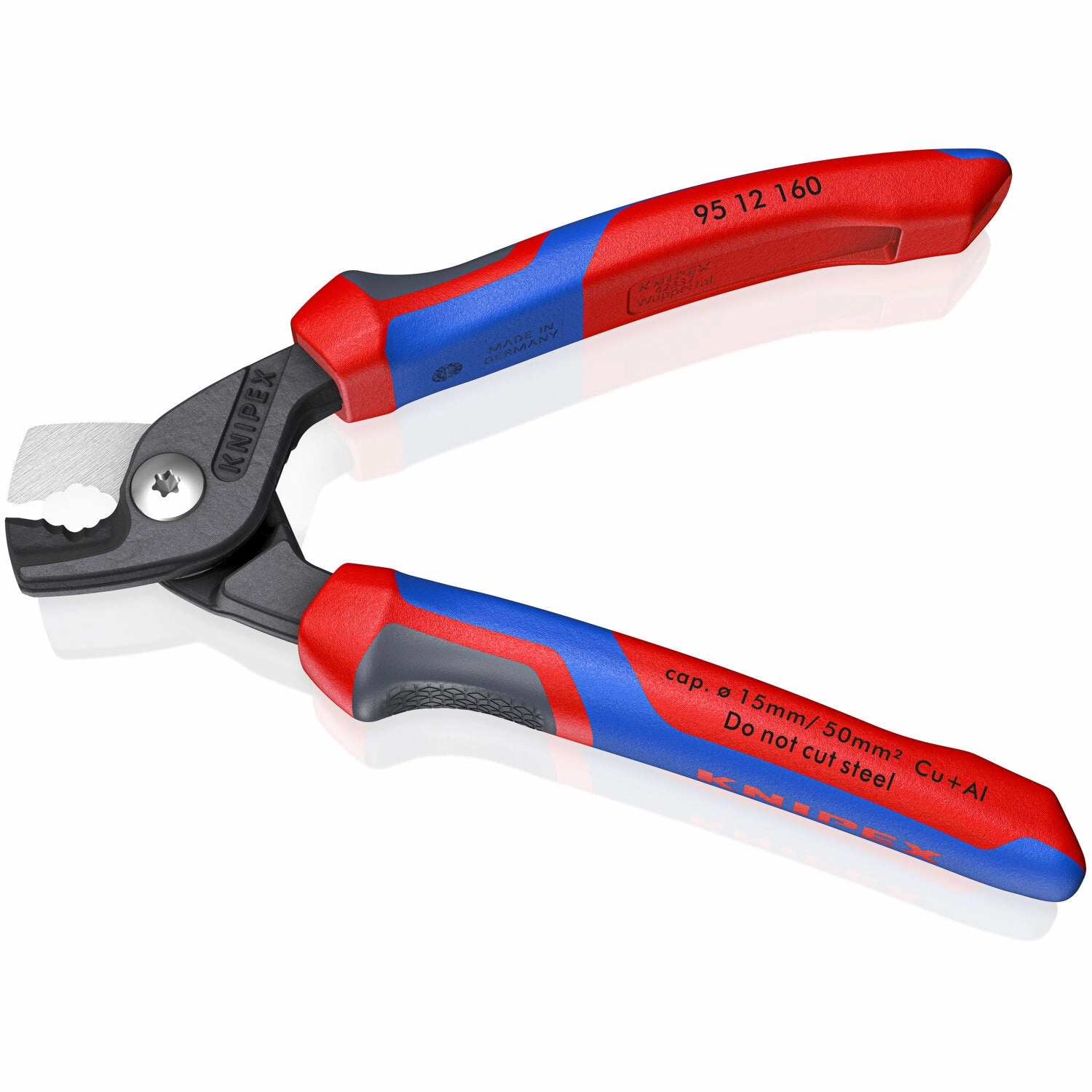 Knipex 95 12 160 KnipeXtend StepCut Cable Shears, 6 1/4"