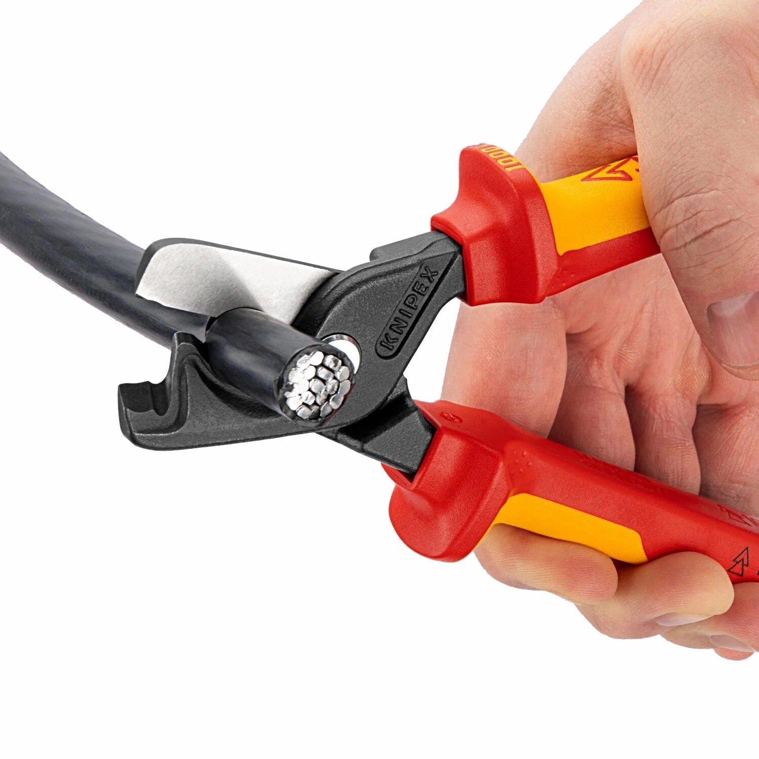 Knipex 95 18 225 SBA StepCut XL Cable Shears-1000V Insulated, 9"