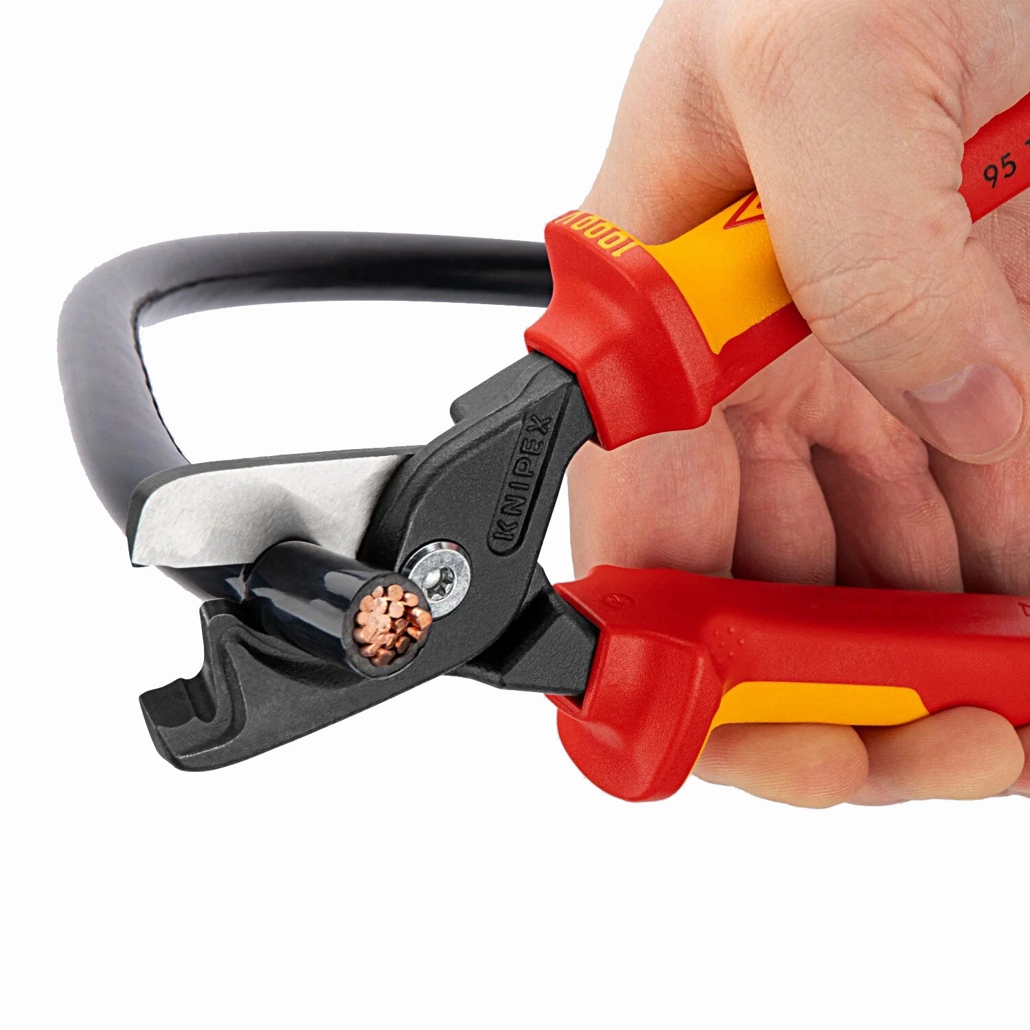 Knipex 95 18 225 SBA StepCut XL Cable Shears-1000V Insulated, 9"