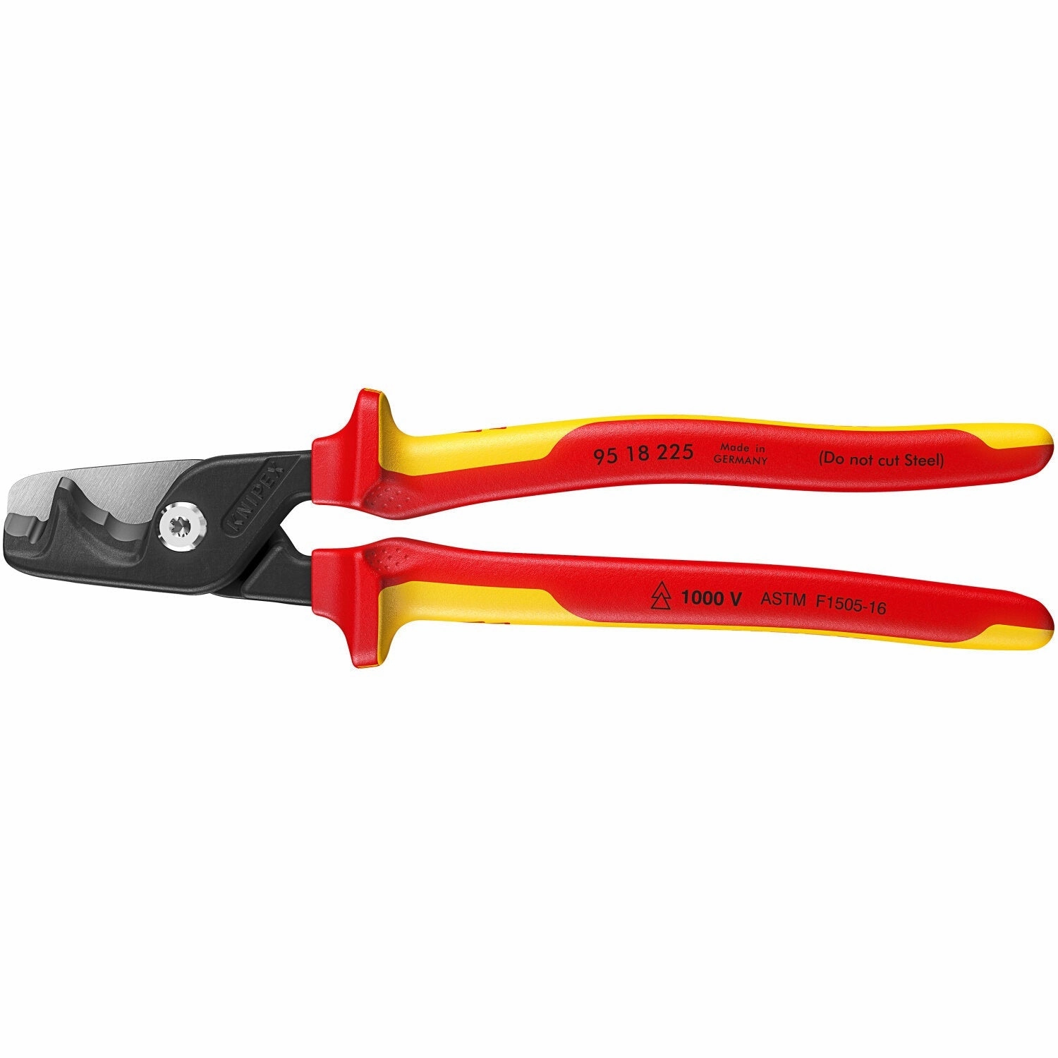 Knipex 95 18 225 SBA StepCut XL Cable Shears-1000V Insulated, 9"