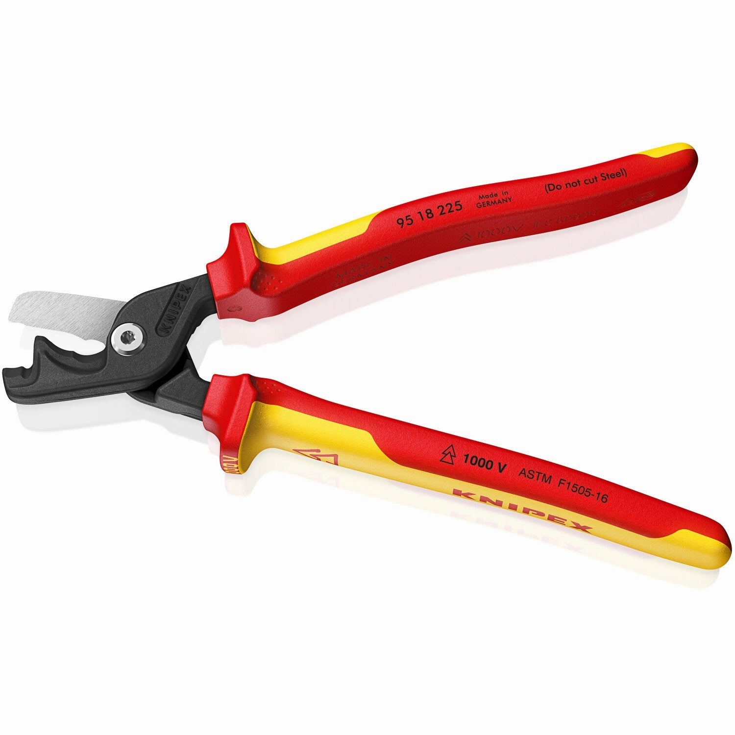 Knipex 95 18 225 SBA StepCut XL Cable Shears-1000V Insulated, 9"