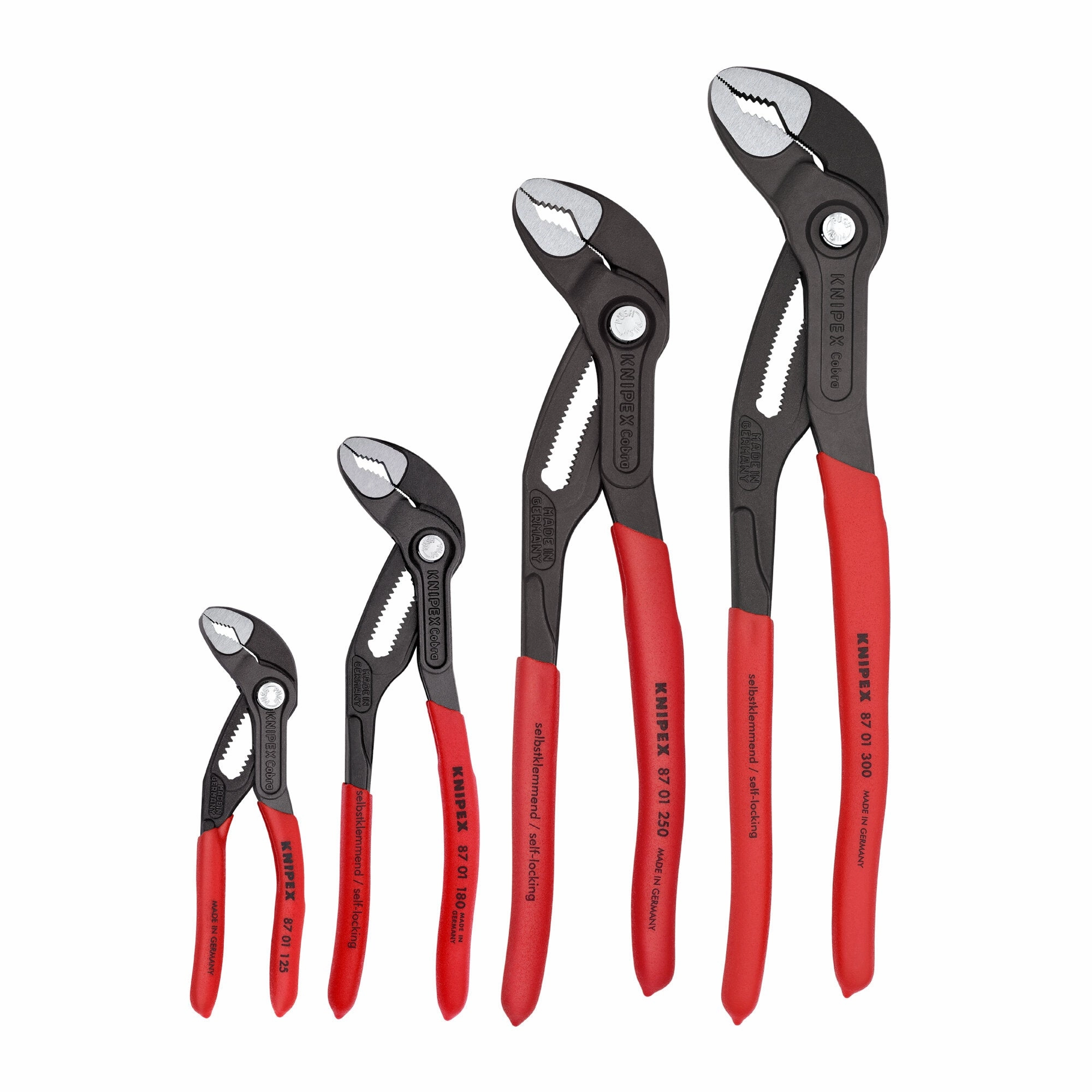 Knipex 9K 00 80 138 US 4 Pc Cobra Pliers Set with 10 Pc Tool Holder