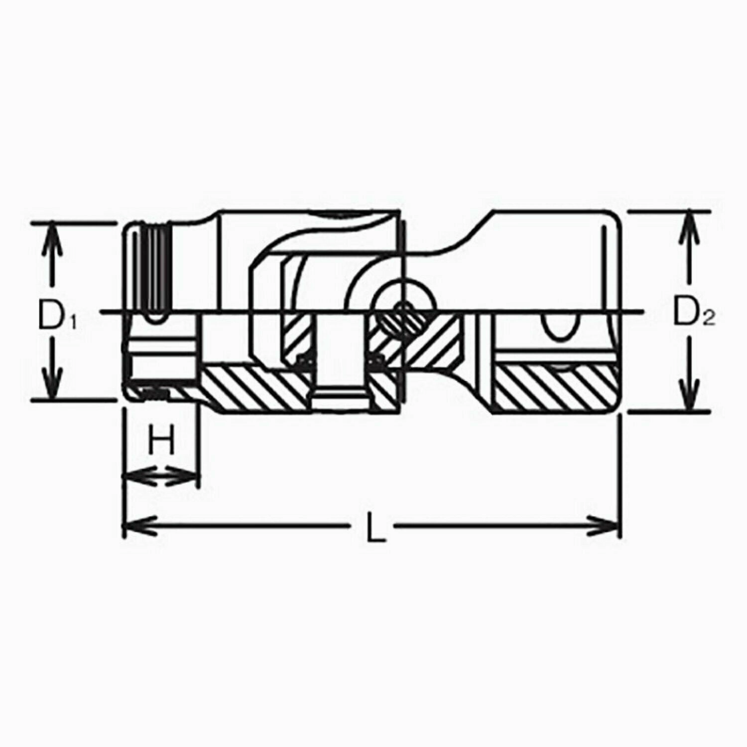 Ko-ken 2441M-11 1/4 Sq. Dr Universal Nut Grip Socket - 11mm