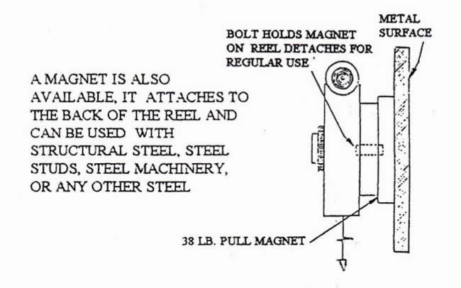 Magnet Attachment for Plumb Bob Reel