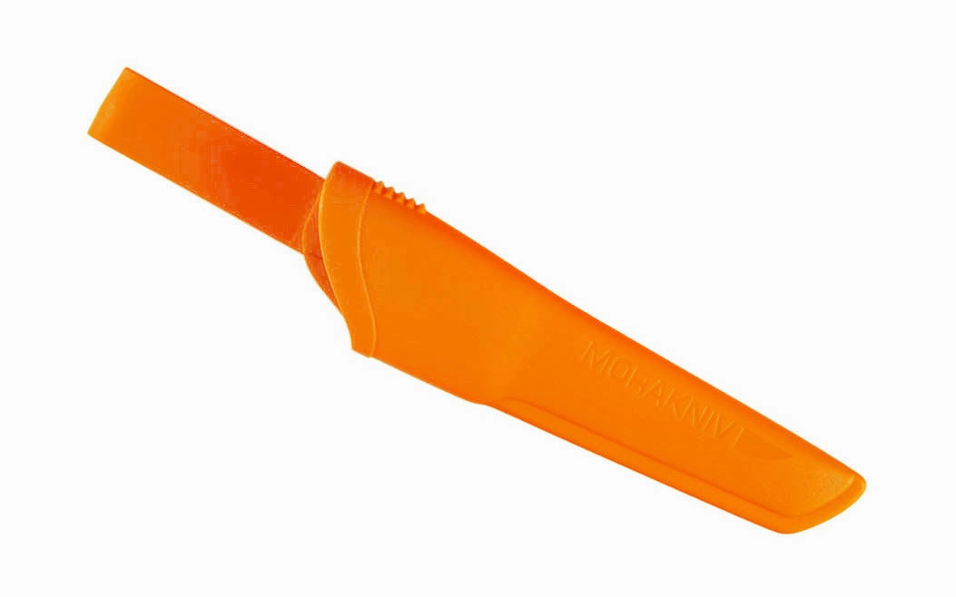 Mora Stainless Steel Bushcraft Knife ~ Visible Orange Handle