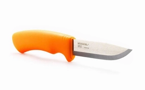 Mora Stainless Steel Bushcraft Knife ~ Visible Orange Handle