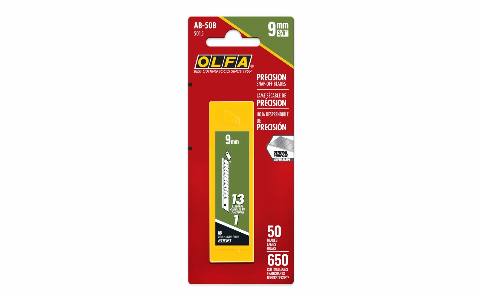 Olfa "AB-50B" 9 mm Replacement Blades - 50 Pack