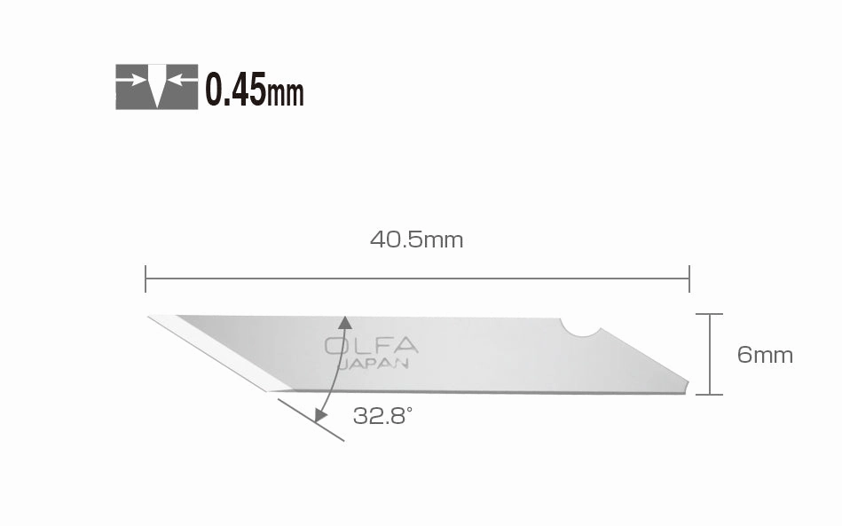 Olfa "KB" Repl. Art Blades - 25 Pack