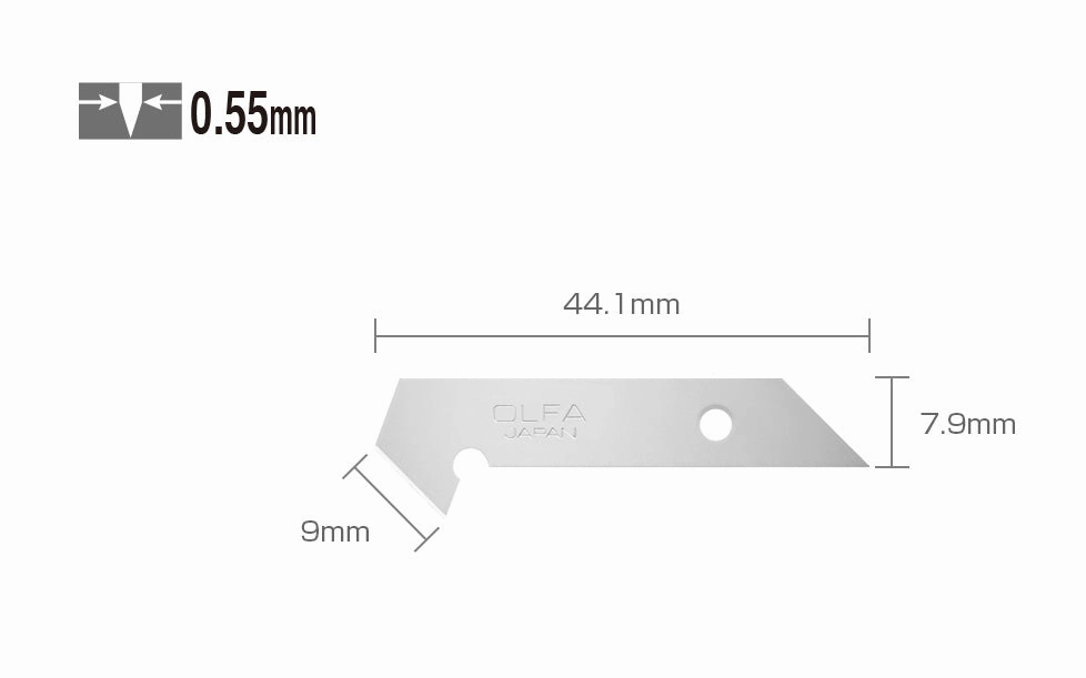 Olfa "PB-450" Plastic Laminate Cutter Blades - 5 Pack