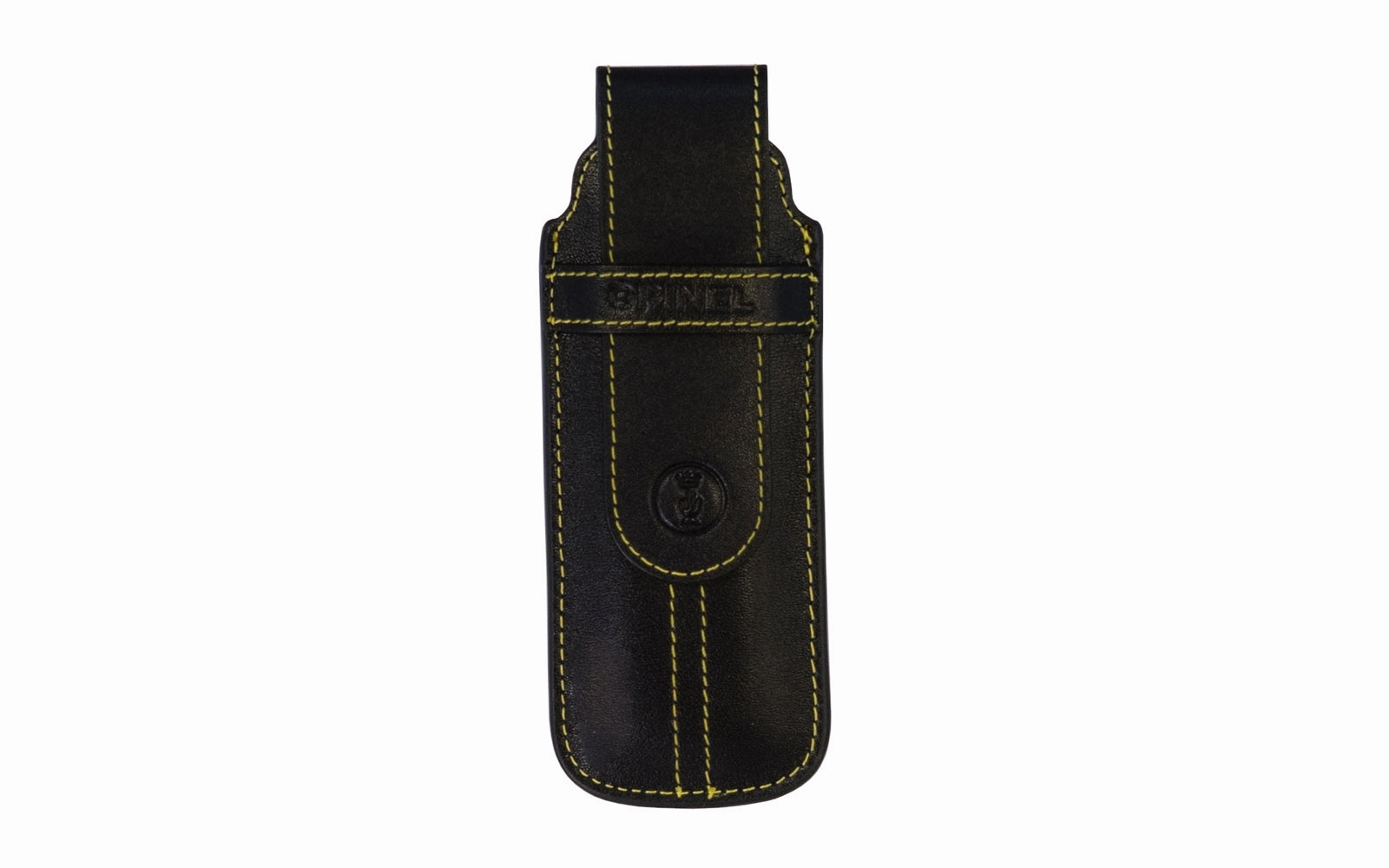 Opinel "Chic" Black Knife Sheath with Yellow Thread