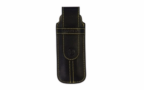 Opinel "Chic" Black Knife Sheath with Yellow Thread