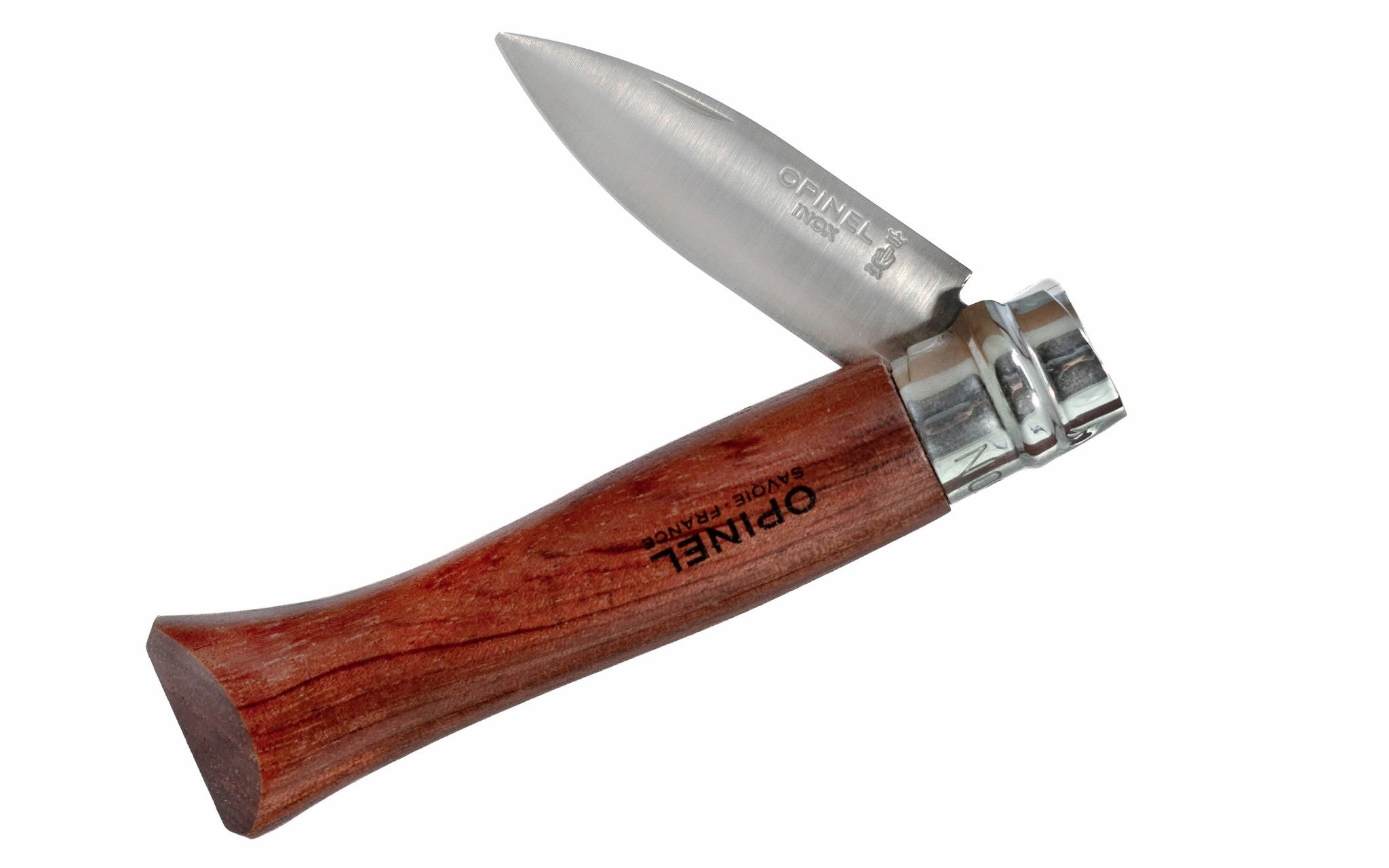 Opinel Stainless Oyster Knife ~ Padauk Handle