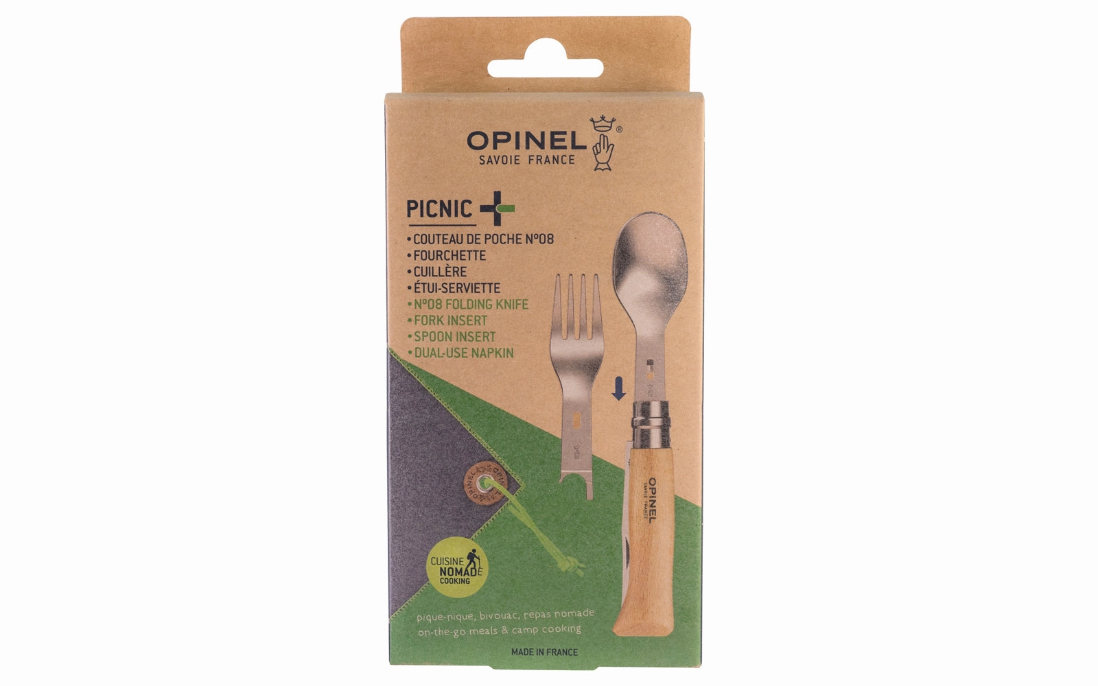 Opinel Stainless Steel No. 8 Knife   Picnic Kit