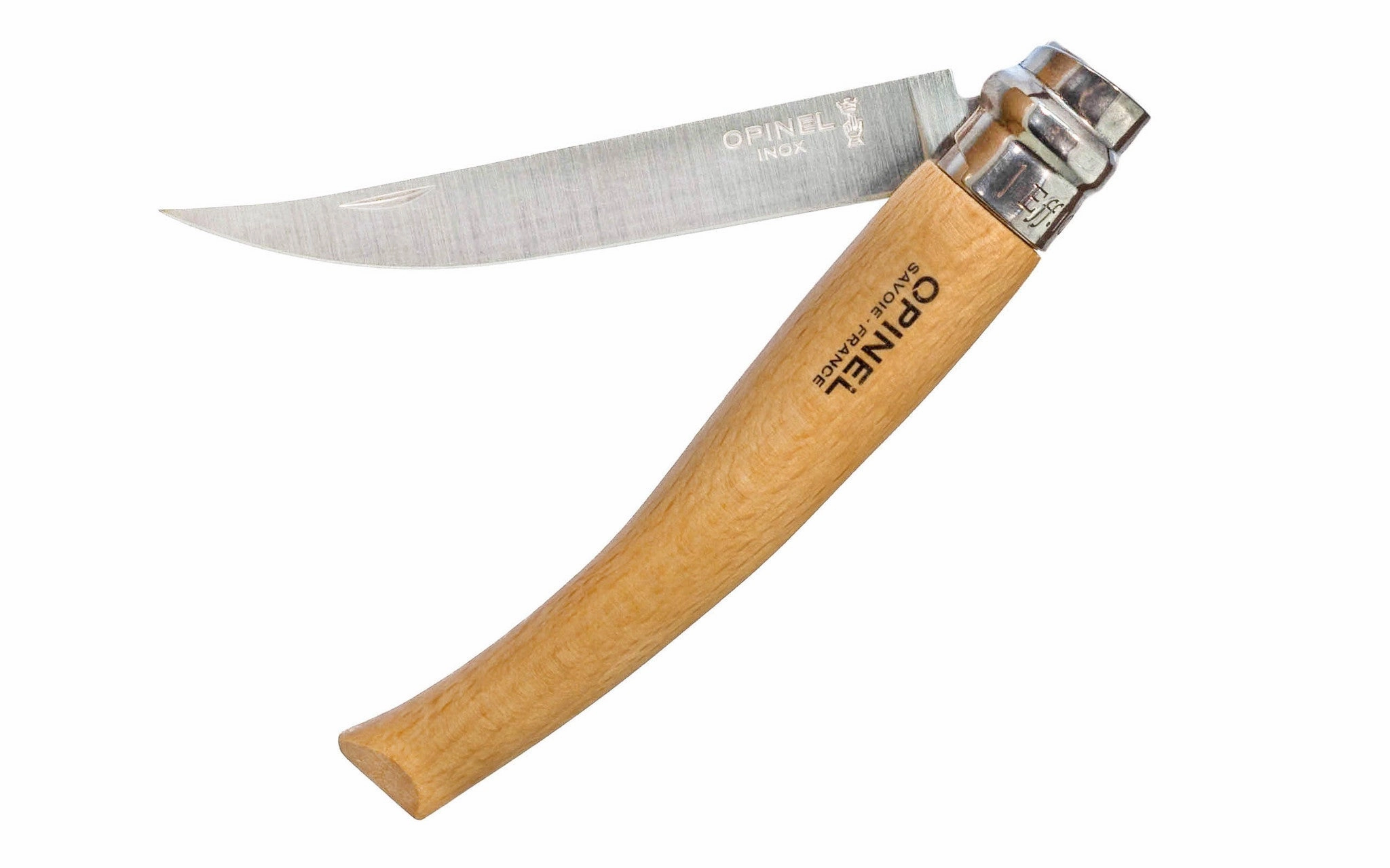 Opinel Stainless Steel "Effils" Slim Knife ~ Beechwood Handle
