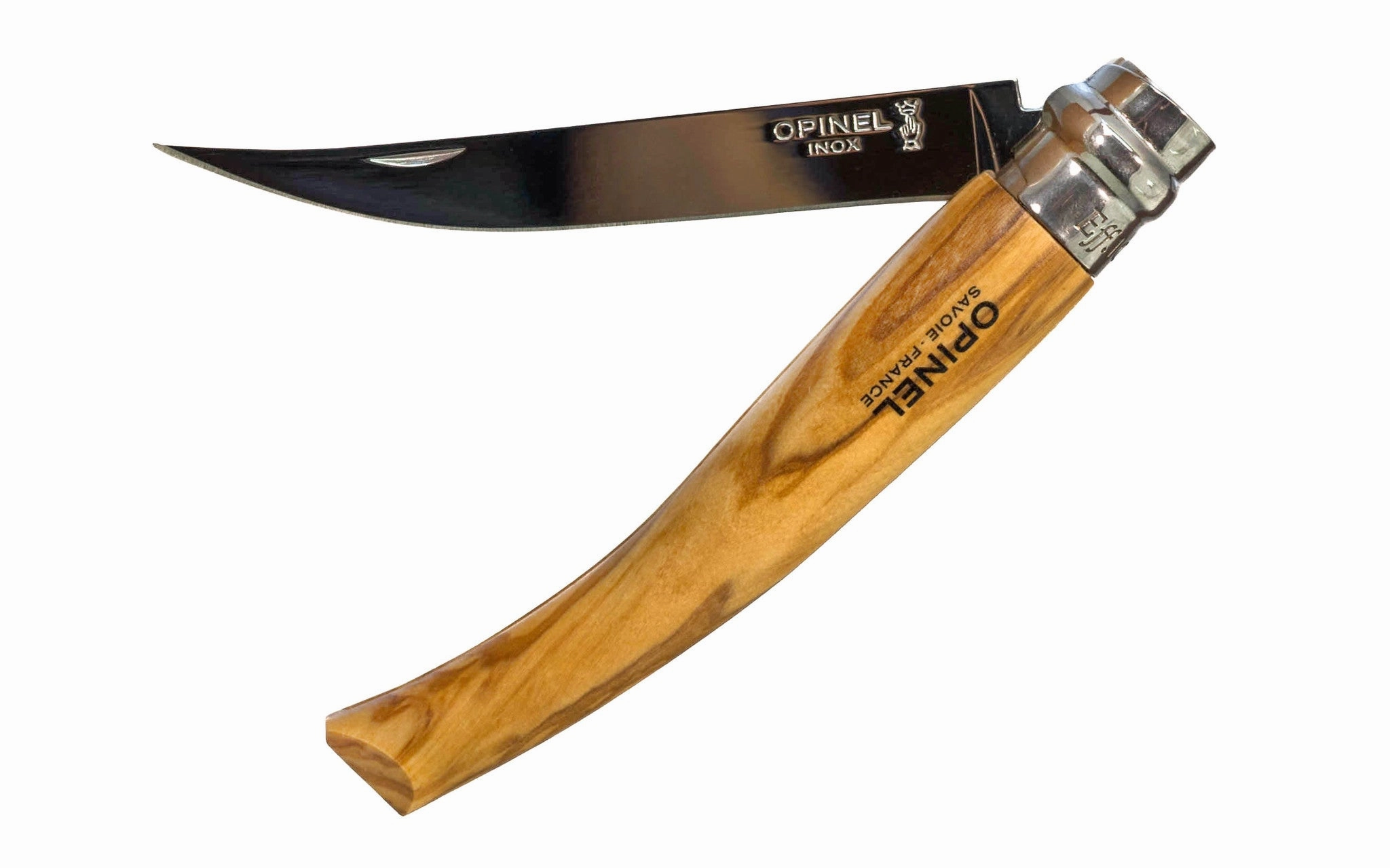 Opinel Stainless Steel "Effils" Slim Knife ~ Olivewood Handle