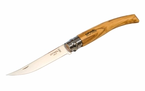 Opinel Stainless Steel "Effils" Slim Knife ~ Olivewood Handle