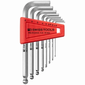 PB Swiss PB 212.H-8 Key L - Wrenches with Ball Point, Set in a practical plastic holder