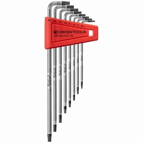 PB Swiss PB 3411.H 6-25 Safety Key L- Wrenches for TORX-Screws, 8 Pcs