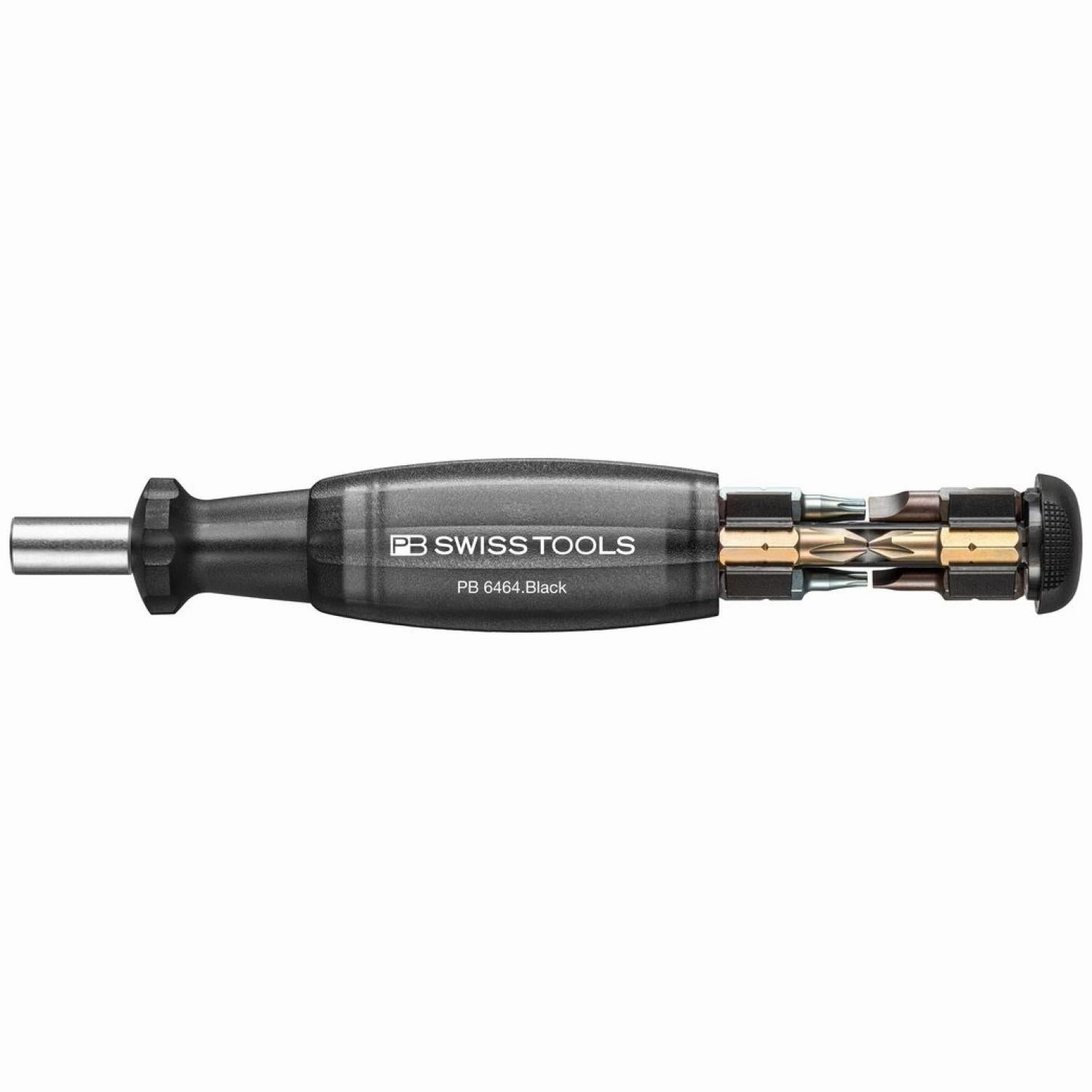PB Swiss PB 6464.Black Bit Holding Screwdriver with Magazine, Slotted, Phillips, TORX, 9 Pcs