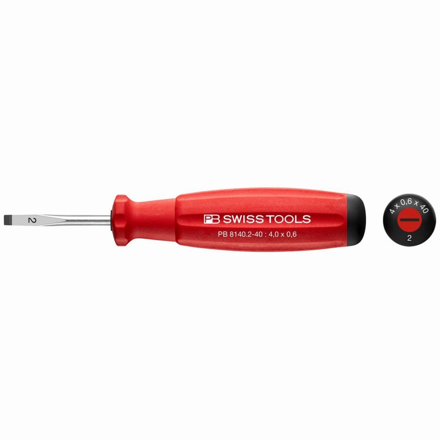 PB Swiss PB 8140.2-40 Screwdriver Slotted with SwissGrip Handle, L - 135 mm