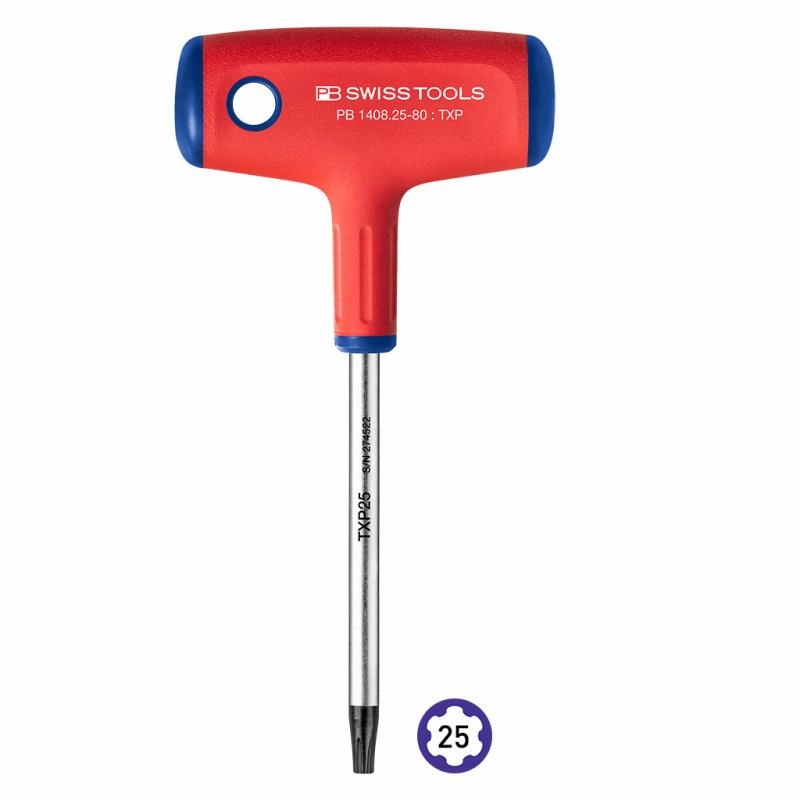 PB Swiss Tools PB 1408.25-80 Cross-Handle Screwdrivers, TORX Plus TXP25