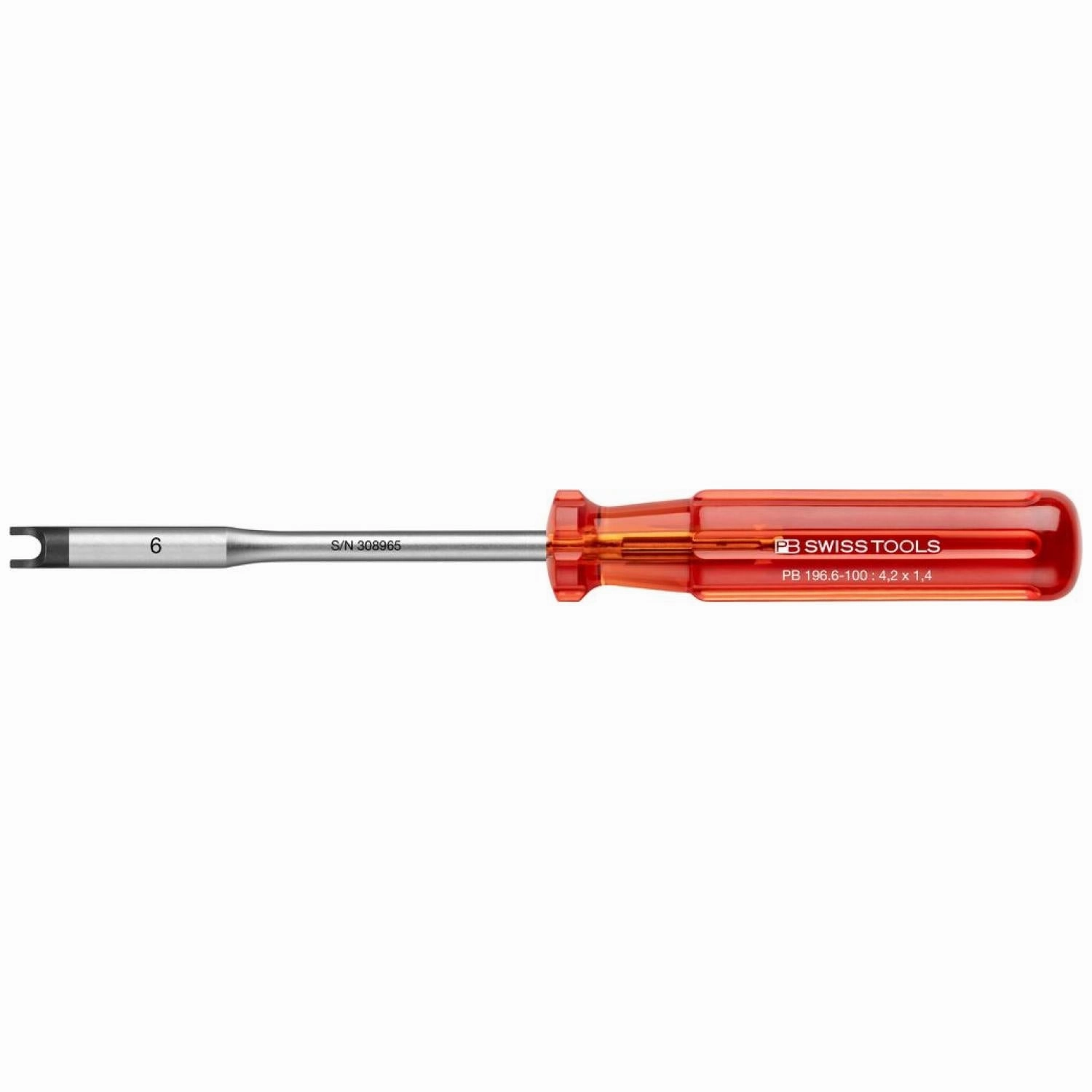 PB Swiss Tools PB 196.6-100 Slotted Nuts Classic screwdrivers, M4 x 100mm