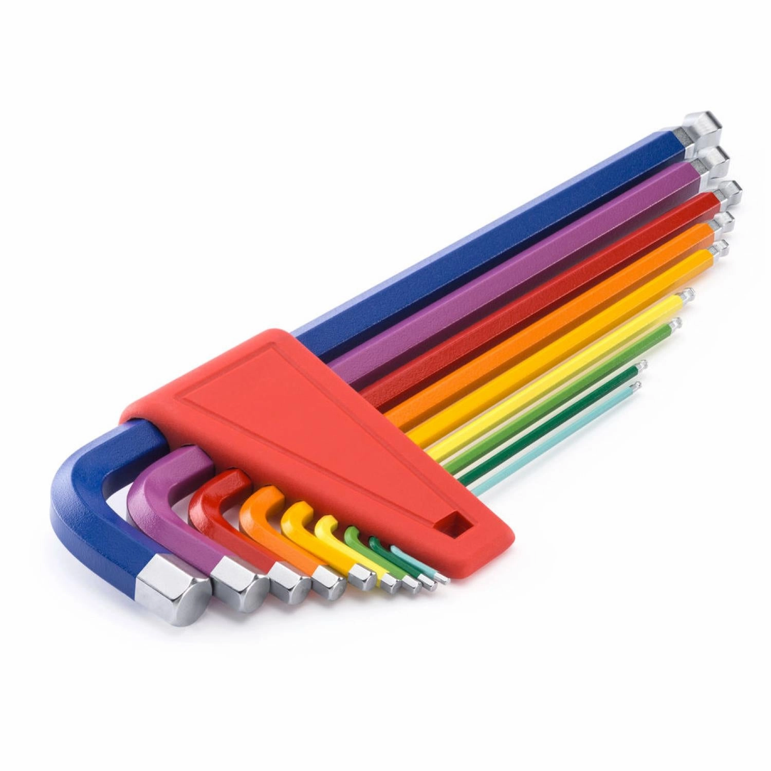 PB Swiss Tools PB 212.LH-10 RB Rainbow Ball End Hex Set, 1.5 - 10 mm, 9 Pc.