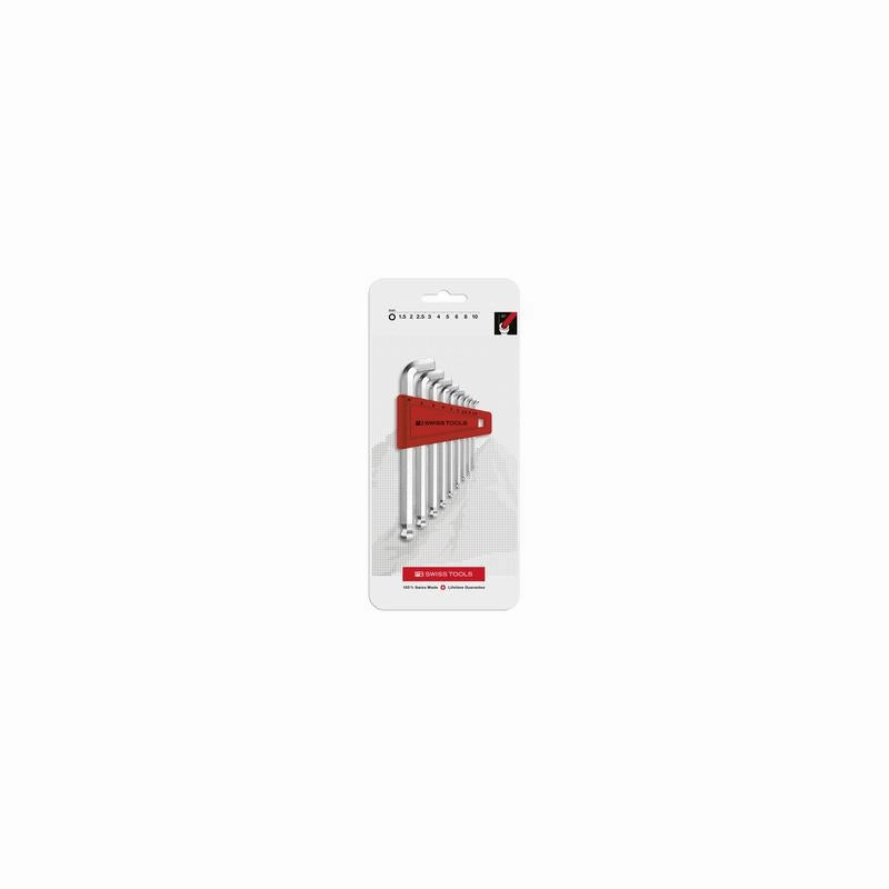 PB Swiss Tools PB 2212.H-10 Hex key wrench set with ball head, 9-Pieces