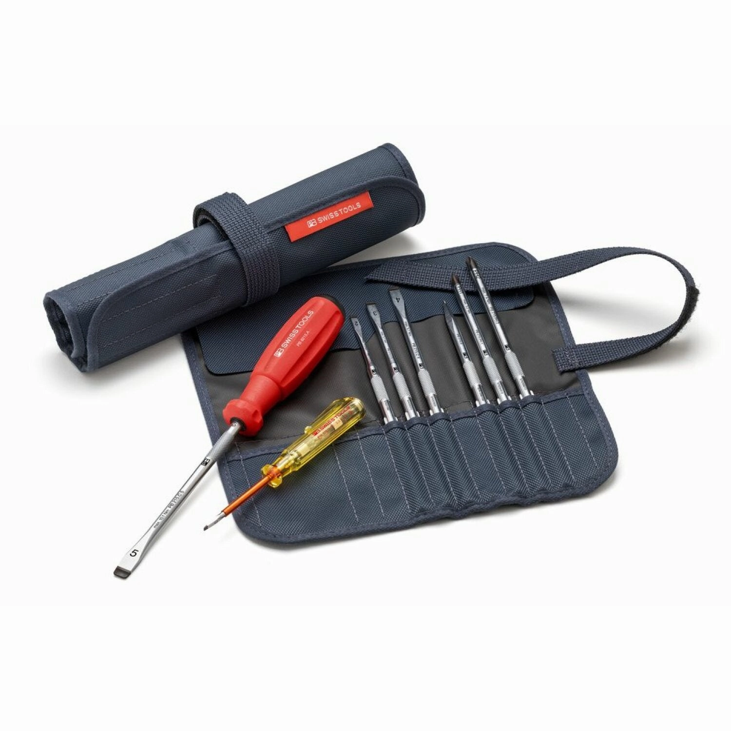 PB Swiss Tools PB 8218.GY V01 SwissGrip Screwdriver Set With Interchangeable Blades
