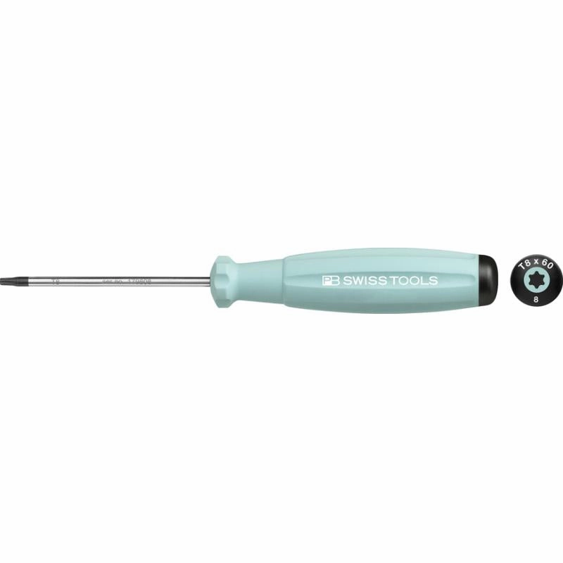 PB Swiss Tools PB 8400.8-60 LG SwissGrip Screwdrivers, TORX, T8 x 60mm