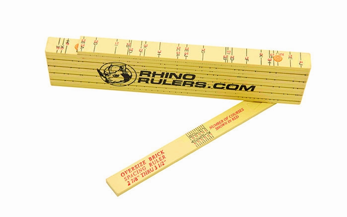 Rhino 6' Oversize Brick Spacing Fiberlass Folding Ruler
