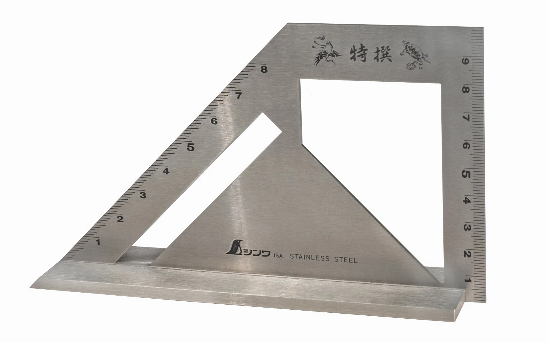 Shinwa Metric Combination Square With Wide Base ~ Miter Gauge & Miter Square 45 & 90 & 135