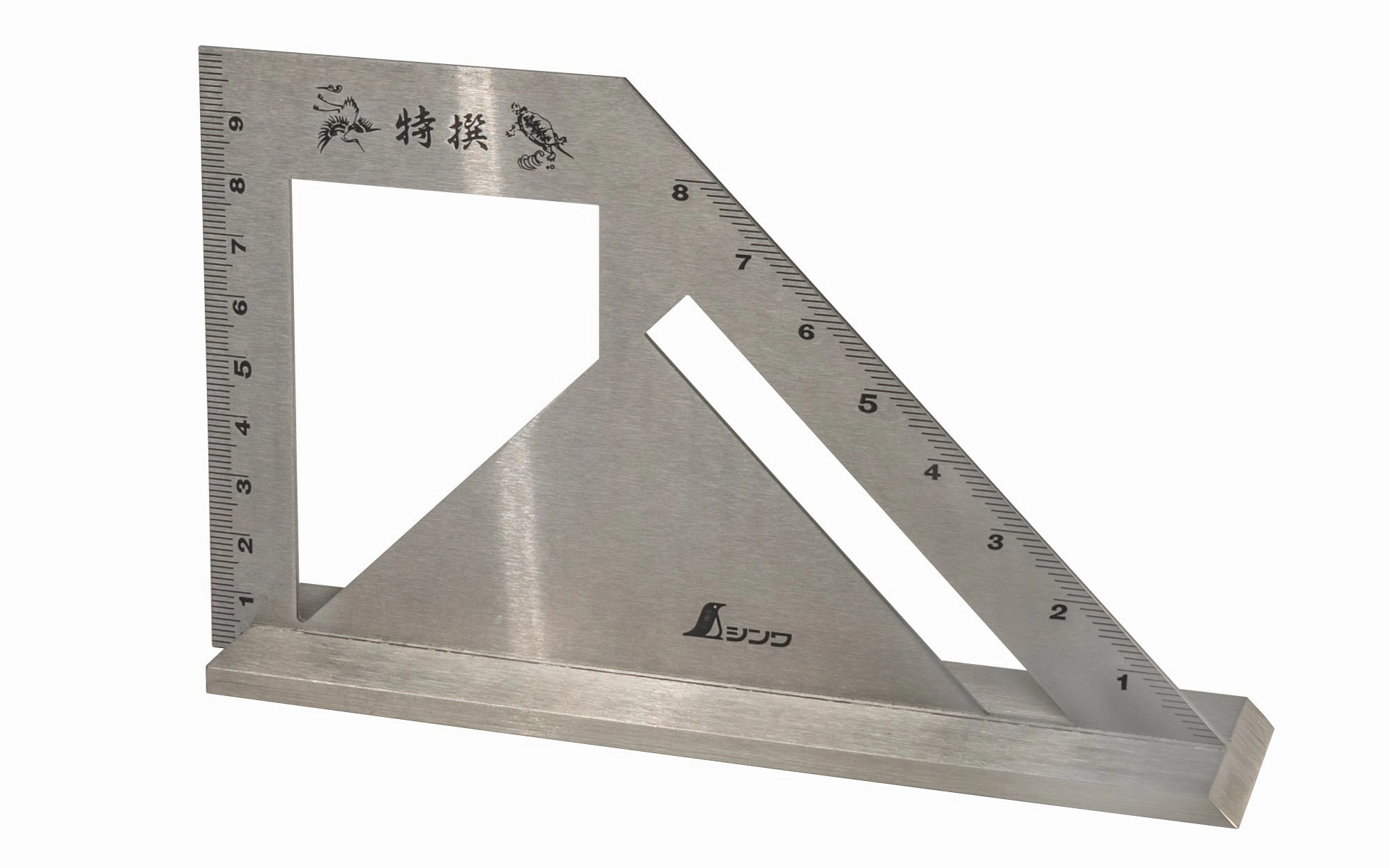 Shinwa Metric Combination Square With Wide Base ~ Miter Gauge & Miter Square 45 & 90 & 135